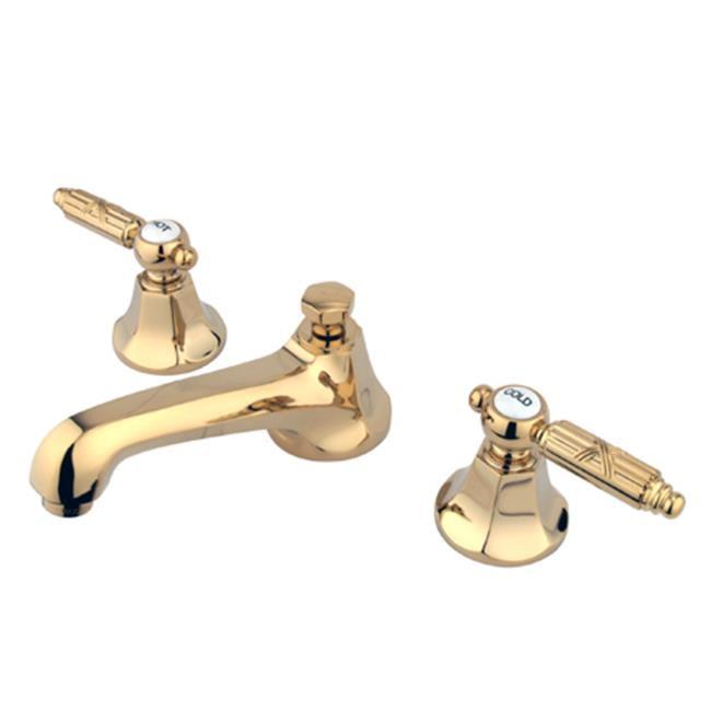 Elegant Polished Brass Widespread Bathroom Faucet with Drip-Free System