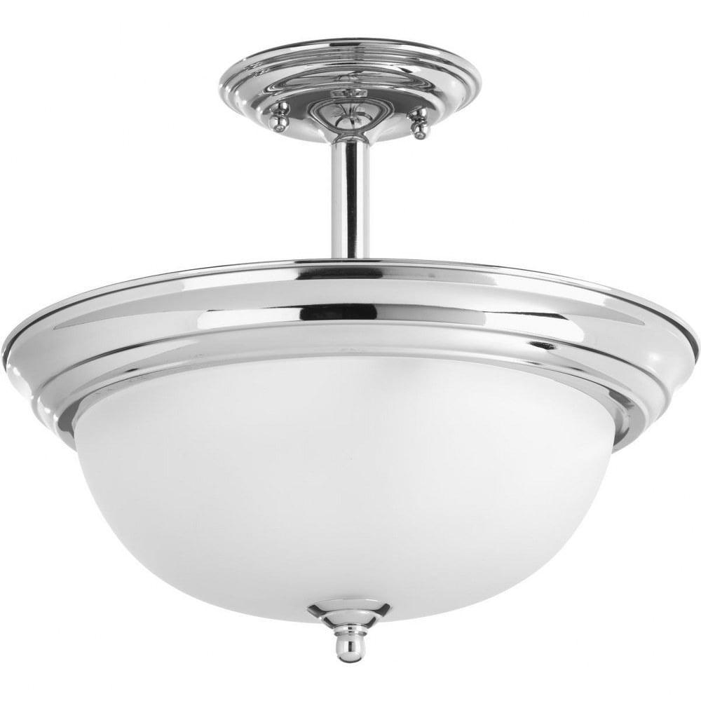 Progress Lighting P3927-Et Dome 13" Wide 2 Light Semi-Flush Ceiling Fixture / Pendant -