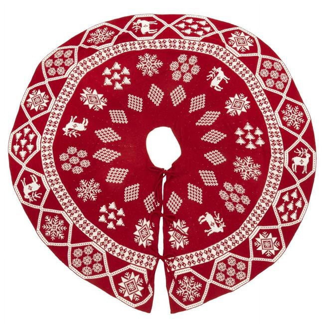 Two-Way Festive Knit Tree Skirt