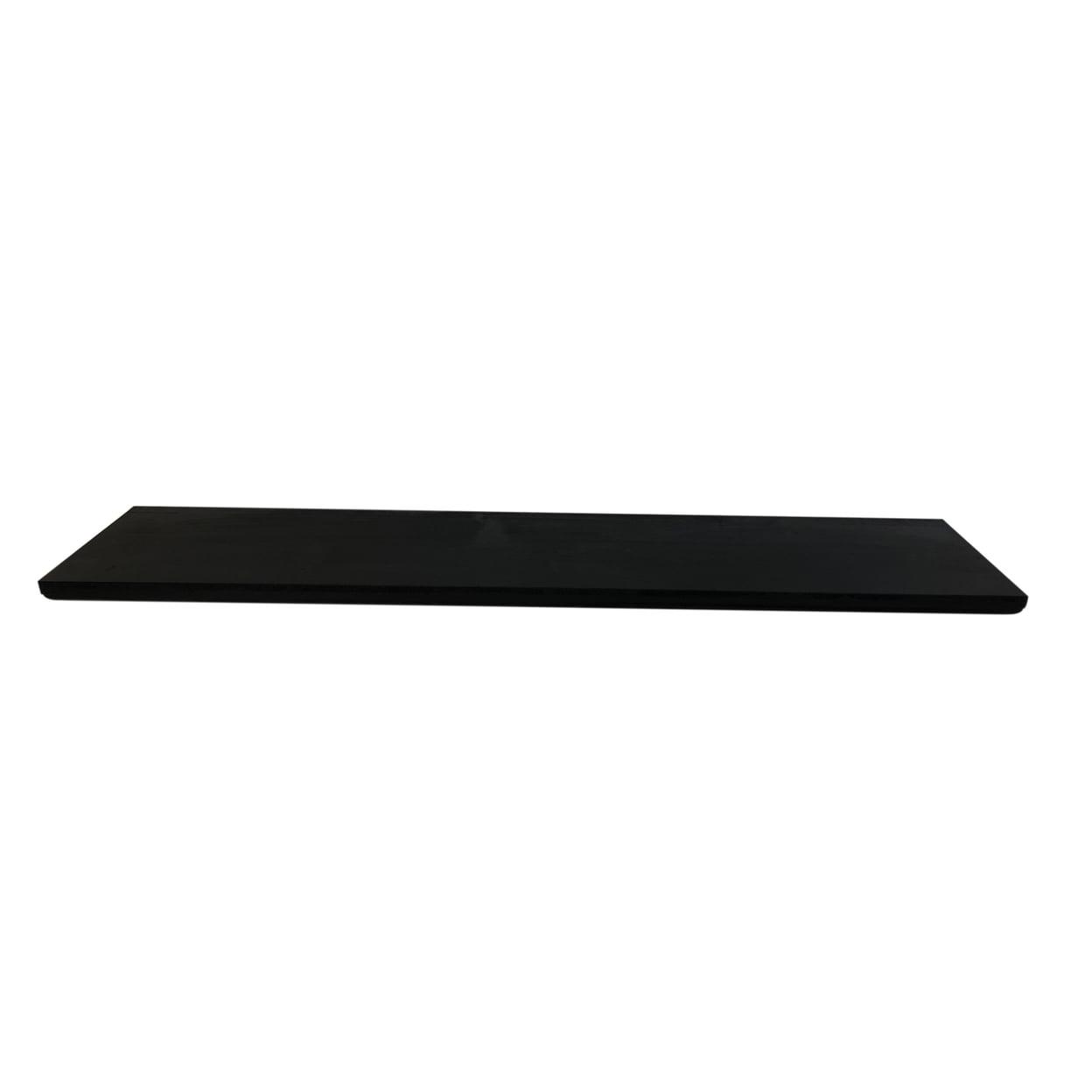 Foster 36" Solid Black Wood Horizontal Wall Shelf