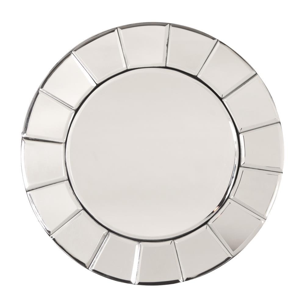 Tyler Dillon Round Tiled Dina Accent Wall Mirror - Chrome - 12" H x 12" W x 1" D