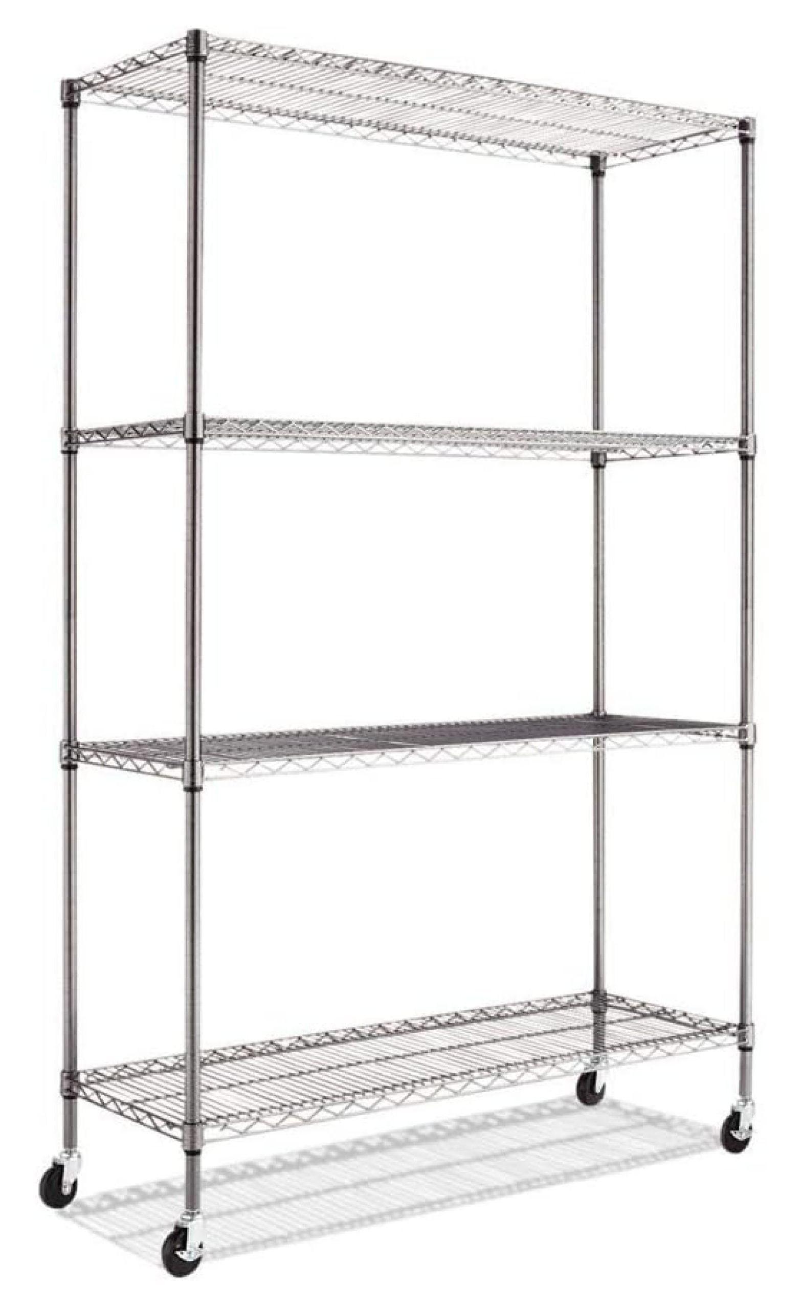 48'' W Height -Adjustable Shelving Unit with Wheels