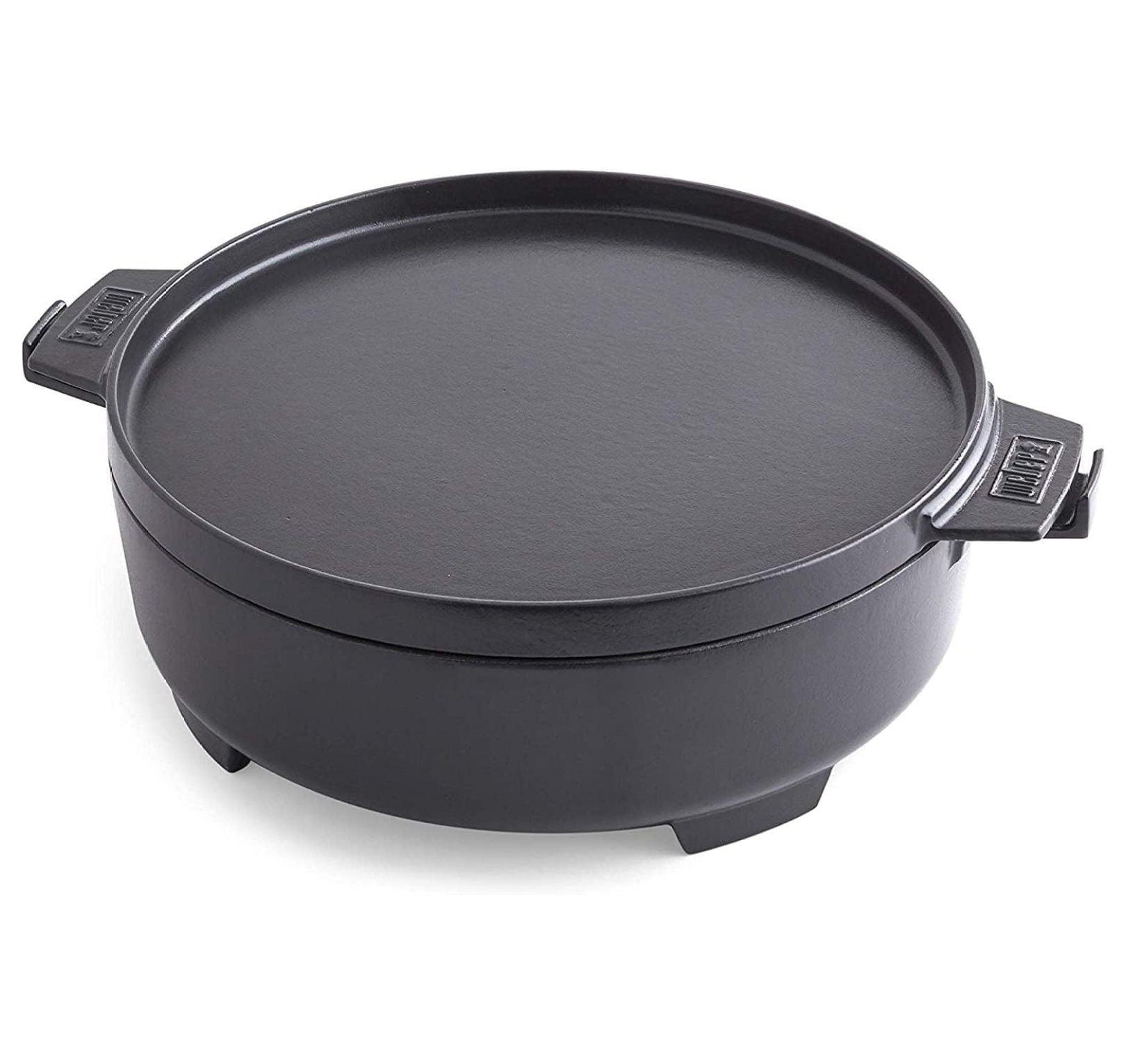 Black Enameled Cast Iron 7.25 Qt Dutch Oven with Lid