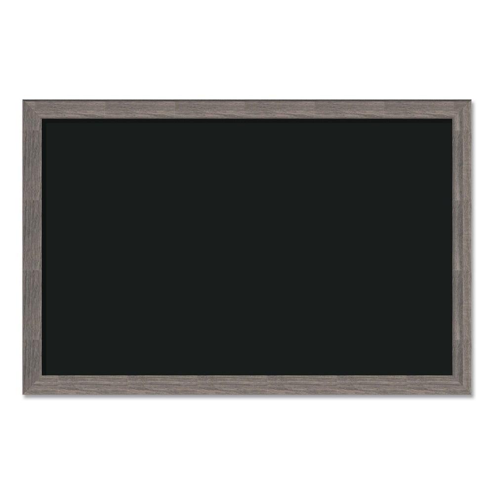 Rustic Magnetic Chalkboard with Brown Wood Frame, 36" x 24"