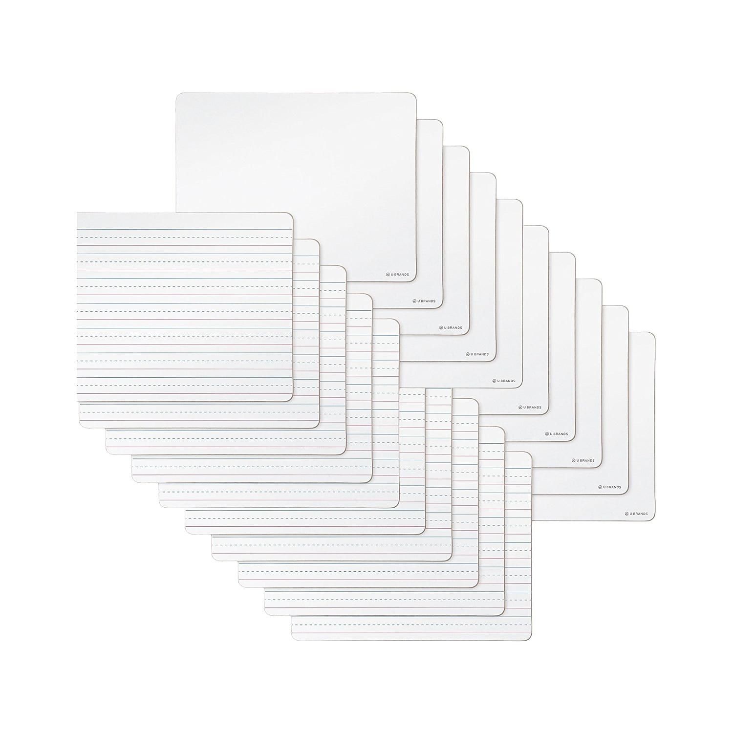 White Double-Sided Mini Dry-Erase Lap Boards with Rounded Corners