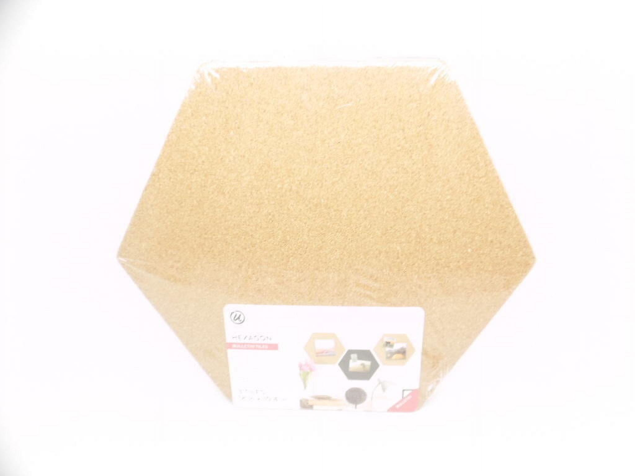 U Brands 3ct Hexagon Cork Bulletin Board Tiles: Small Corkboard for Wall, Dorm Bulletin Board, 11.5" x 10.25", Brown