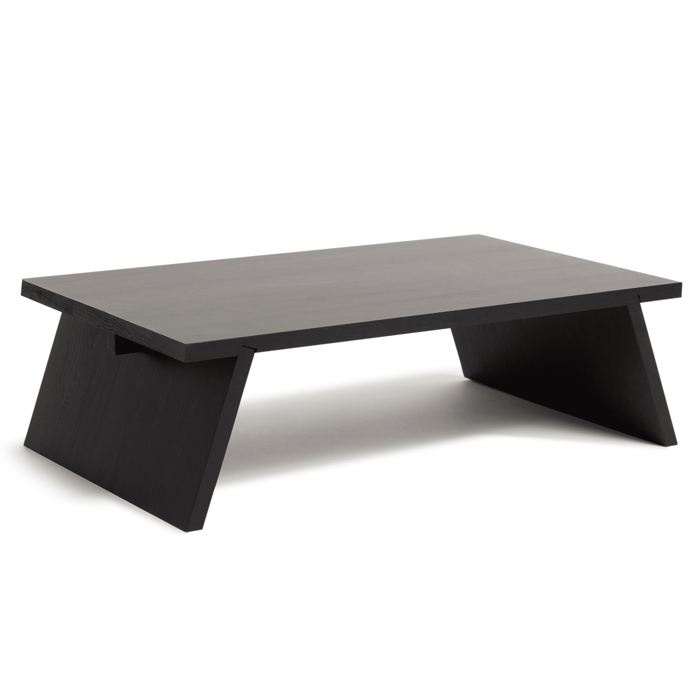 Zen Black Wood Desktop Monitor Stand with 4.5" Riser