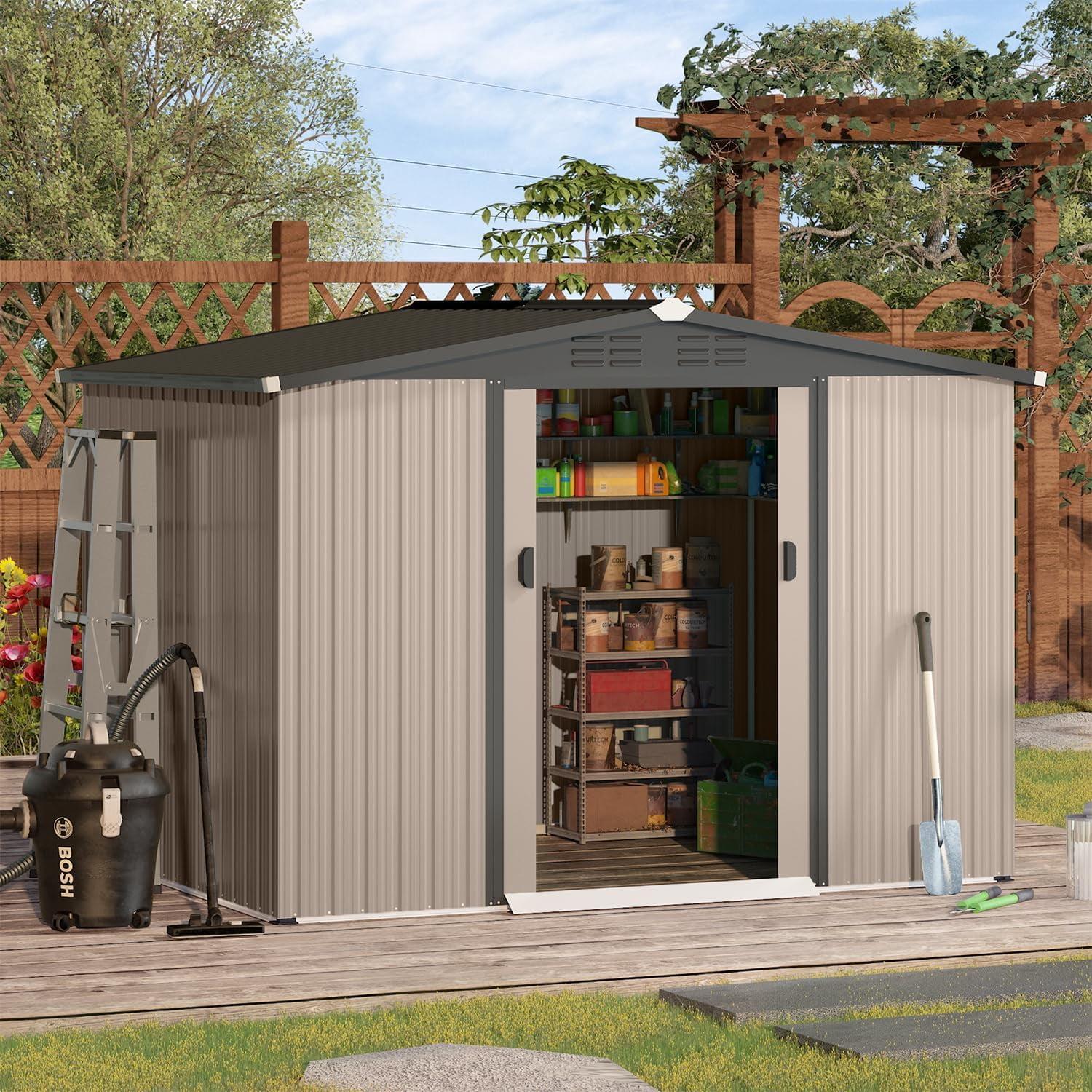 Bealife 8 ft. W x 6 ft. D Outdoor Storage Shed