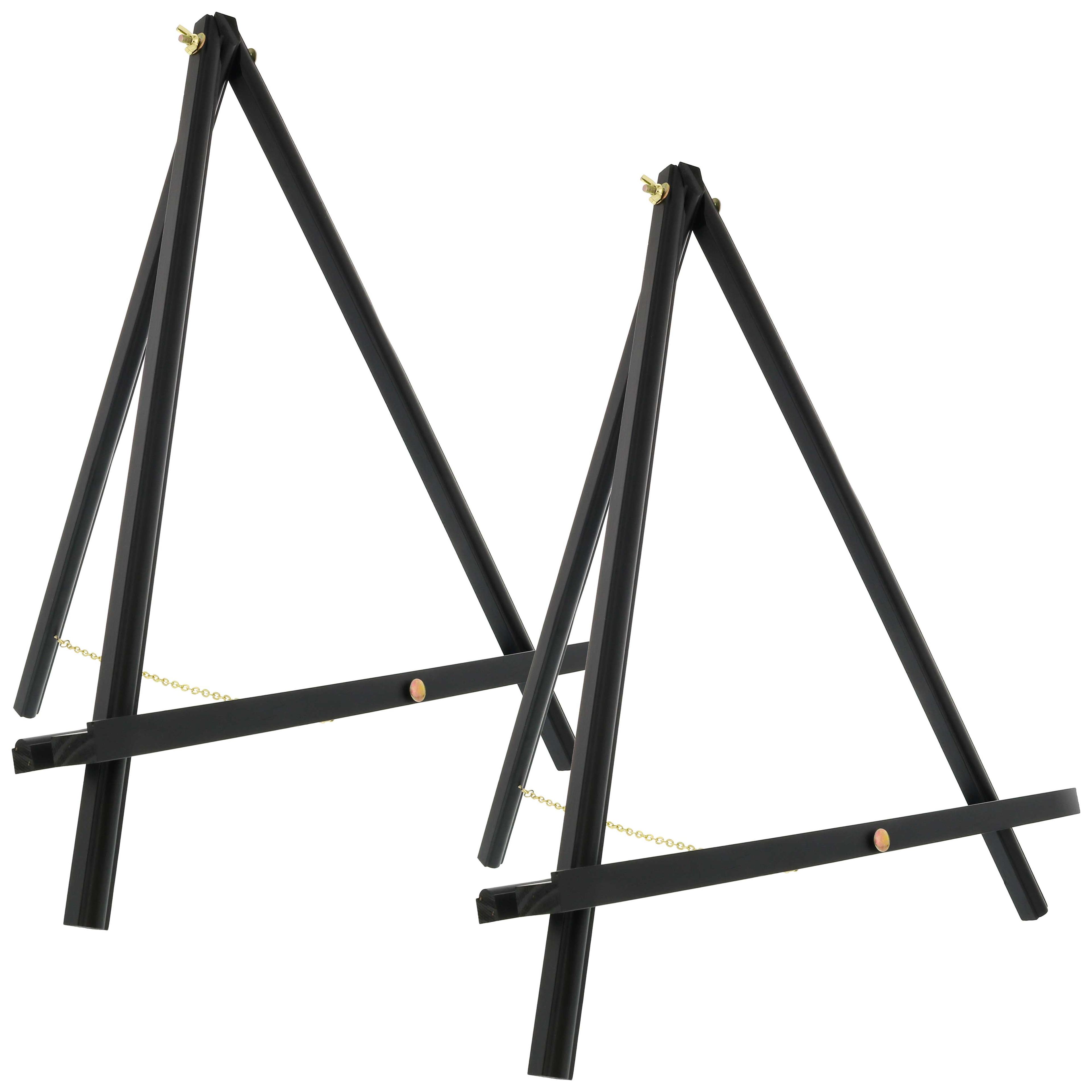 20" Black Pinewood Adjustable A-Frame Artist Easel Pack