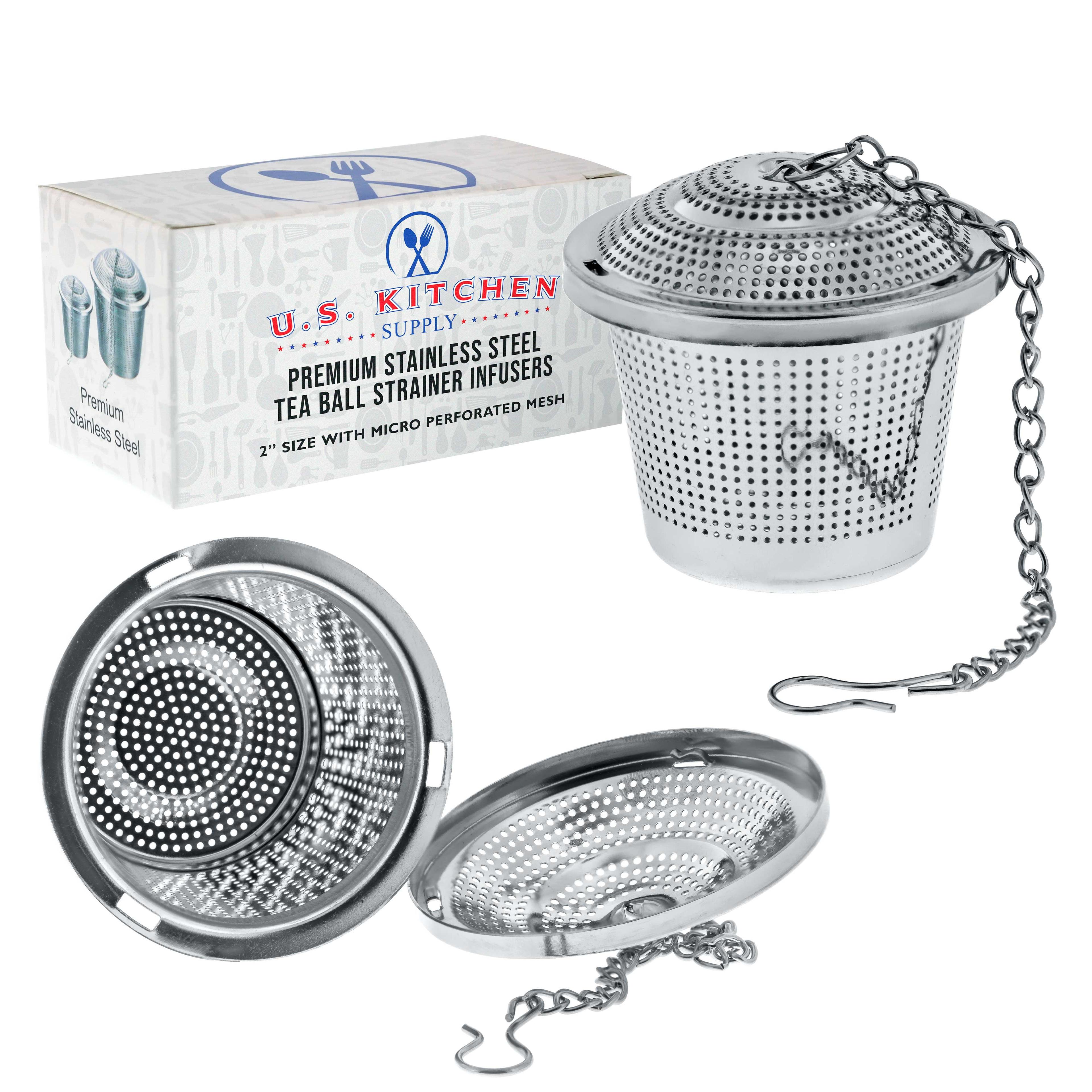 Lindbes 2 Premium Tea Infuser 2” Diameter Stainless Steel Single Cup Perfect Strainers for Loose Leaf Tea