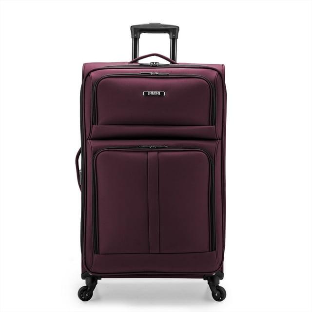 U.S. Traveler Anzio Softside Expandable Spinner Luggage, Burgundy, 30" Checked Large
