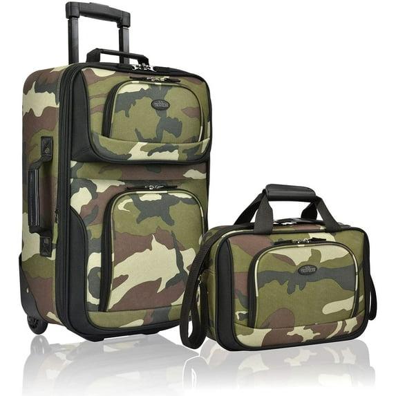 U.S. Traveler Rio 2pc Expandable Softside Carry On Luggage Set - Camouflage