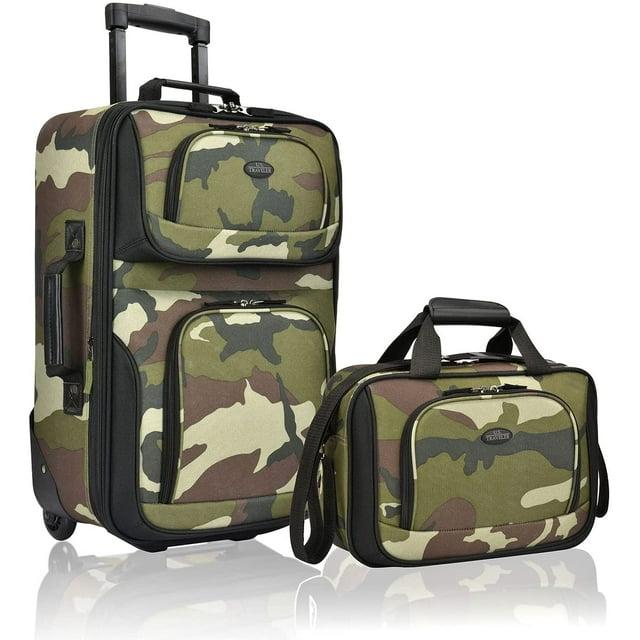 U.S. Traveler Rio 2pc Expandable Softside Carry On Luggage Set - Camouflage