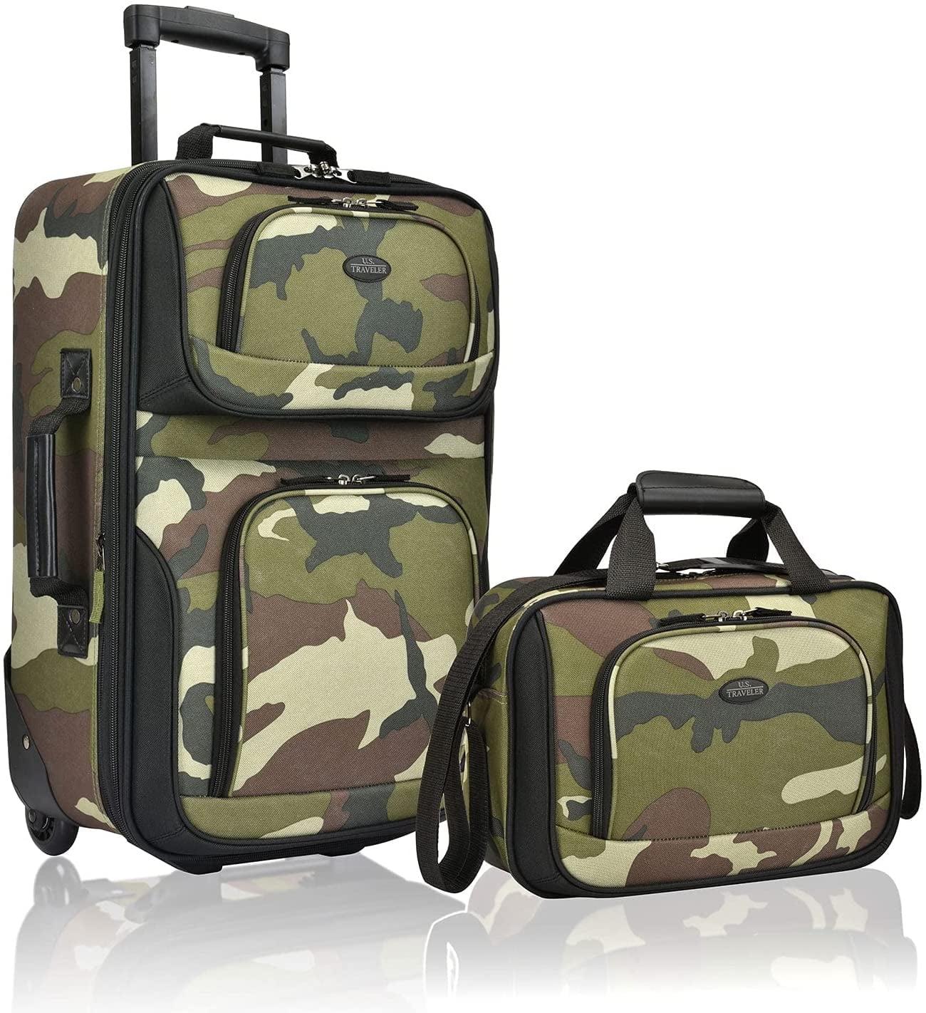 U.S. Traveler Rio 2pc Expandable Softside Carry On Luggage Set - Camouflage