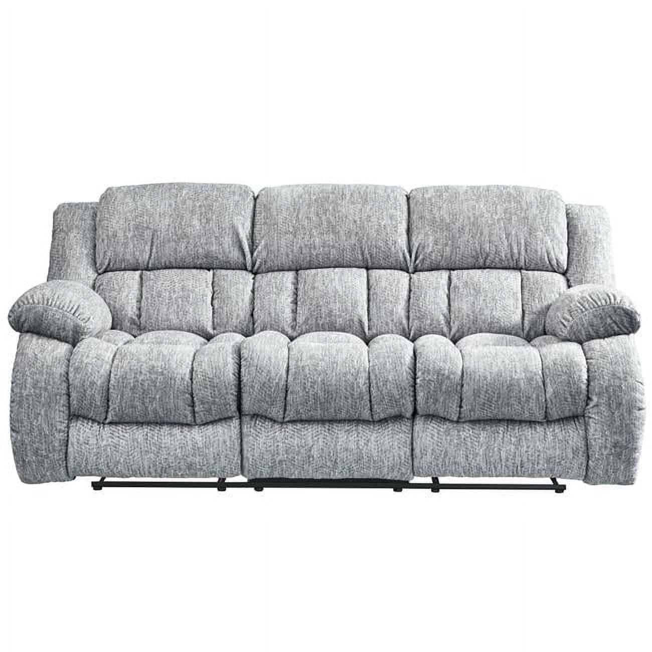 Global Furniture USA U250 Light Gray Upholstered Fabric Reclining Sofa