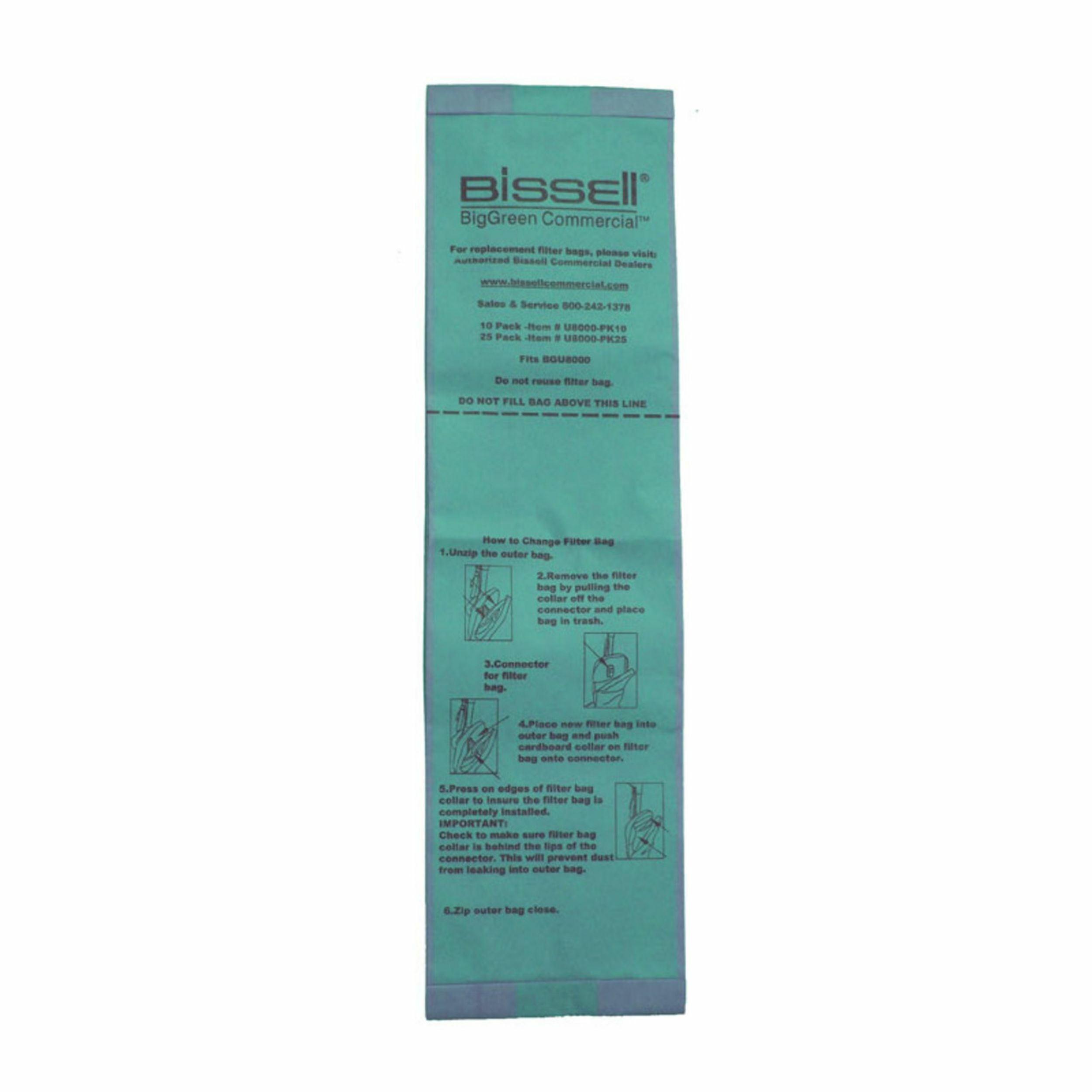 U8000-PK25 3-13/64in.L Vacuum Cleaner Bag Pack of 25
