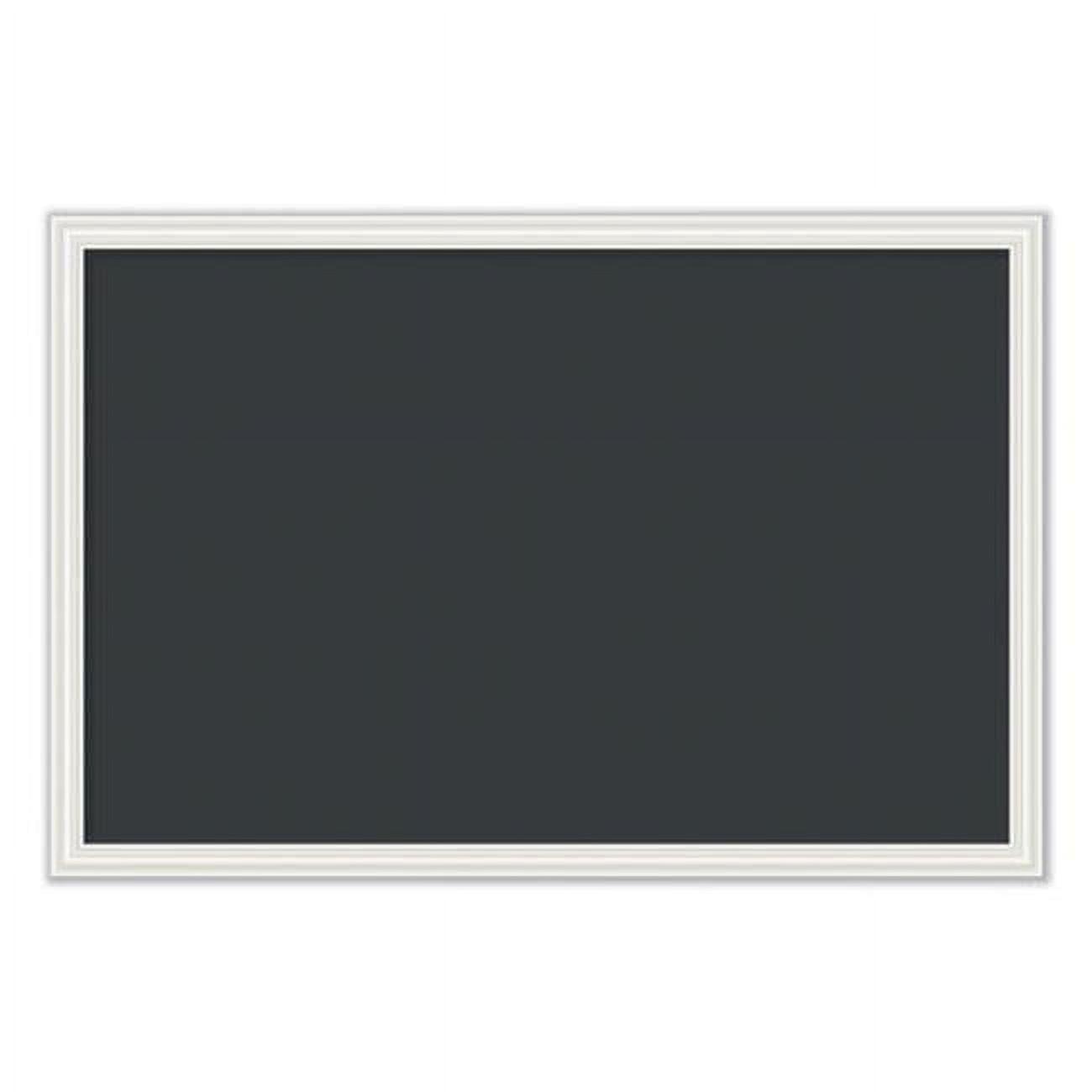 30 x 20 Inch Black Magnetic Chalkboard with White MDF Frame