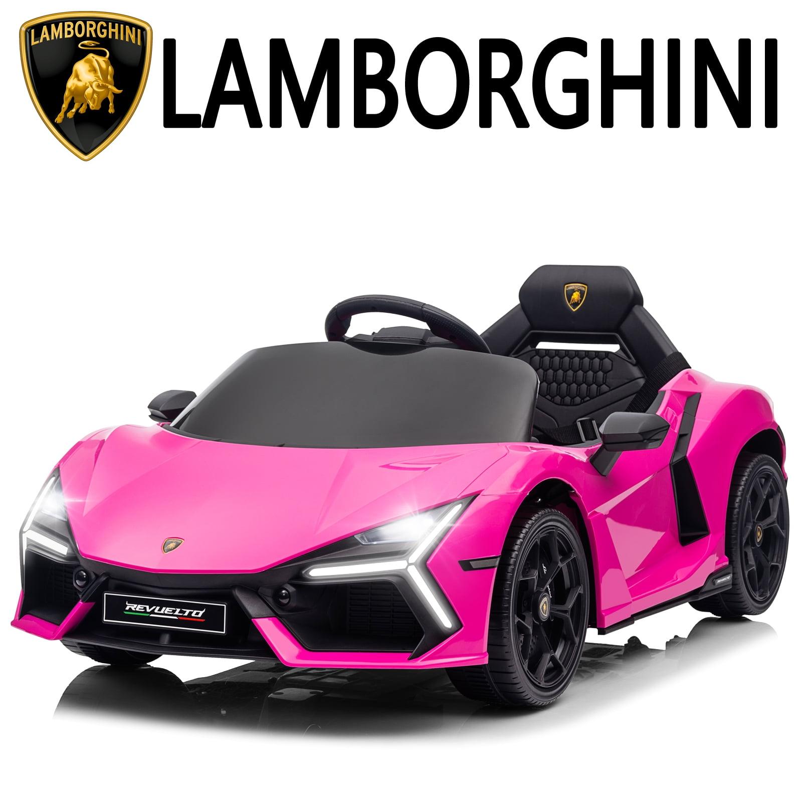 Best Choice Products Kids 12V Ride-On Car Officially Licensed Lamborghini Revuelto w/ Remote, LED Lights - Pink
