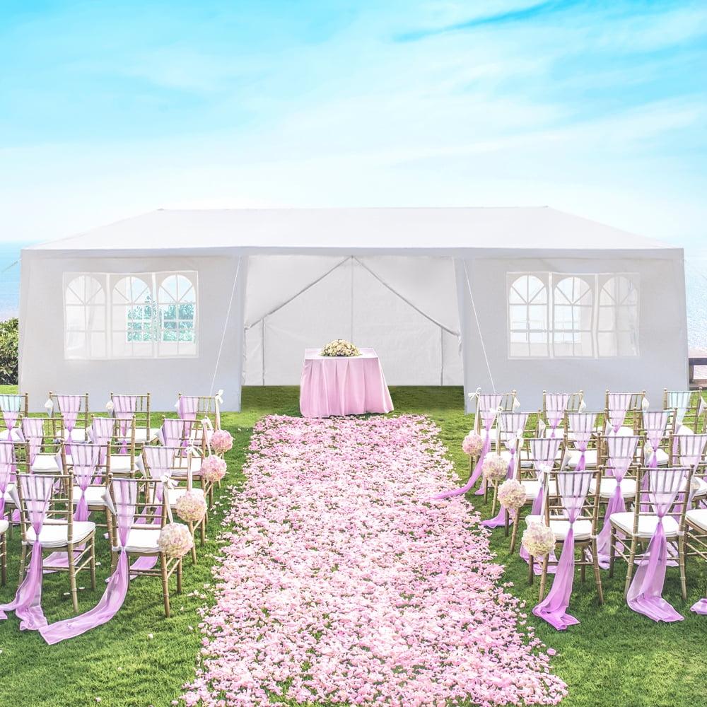 White 10' x 30' Outdoor Wedding Canopy Tent with Sidewalls