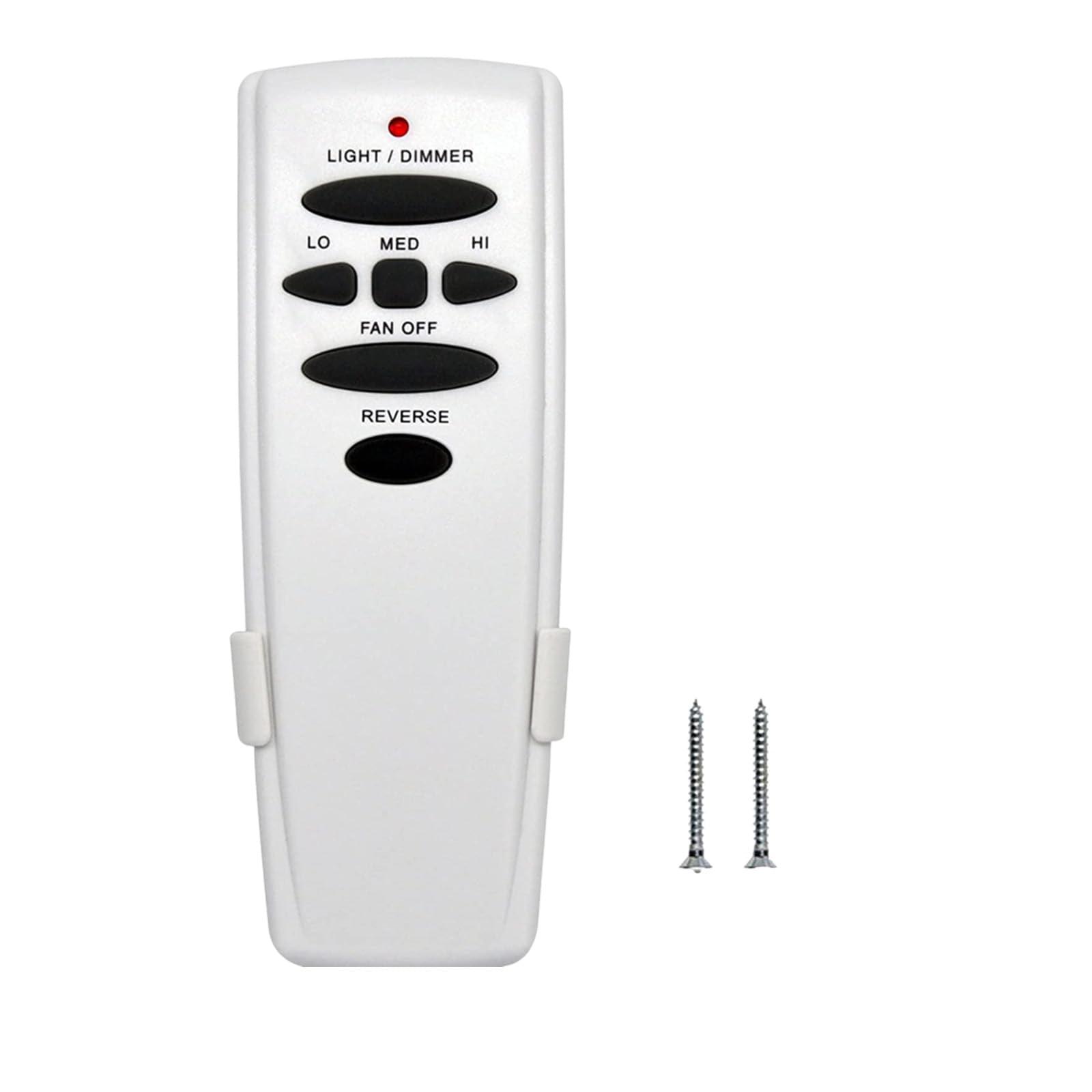 White 4-Button Ceiling Fan Remote Control with Reverse Function