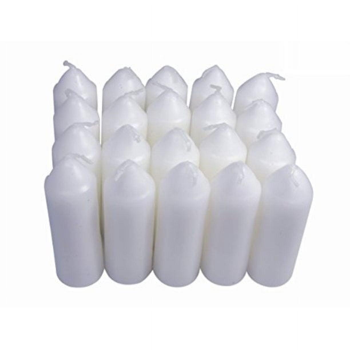 Long-Burning Beeswax 20-Pack Flameless White Emergency Candles