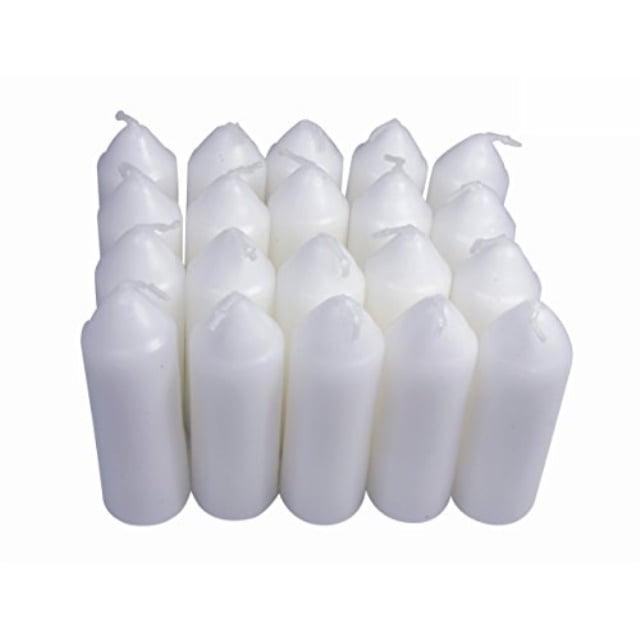 Long-Burning Beeswax 20-Pack Flameless White Emergency Candles