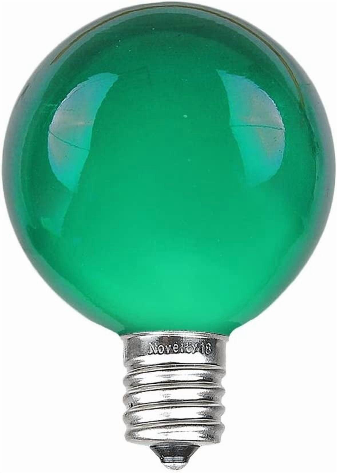 Novelty Lights Green G40 Globe Hanging Outdoor String Light Replacement Bulbs E12 Candelabra Base 5 Watt