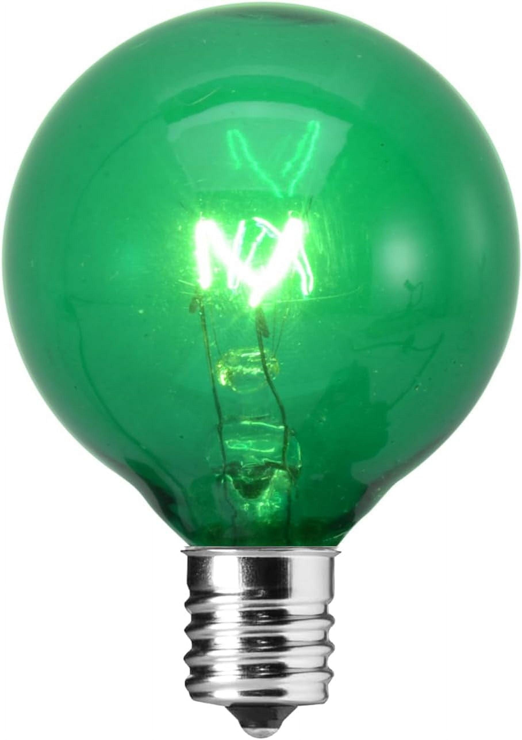 Novelty Lights Green G40 Globe Hanging Outdoor String Light Replacement Bulbs E12 Candelabra Base 5 Watt