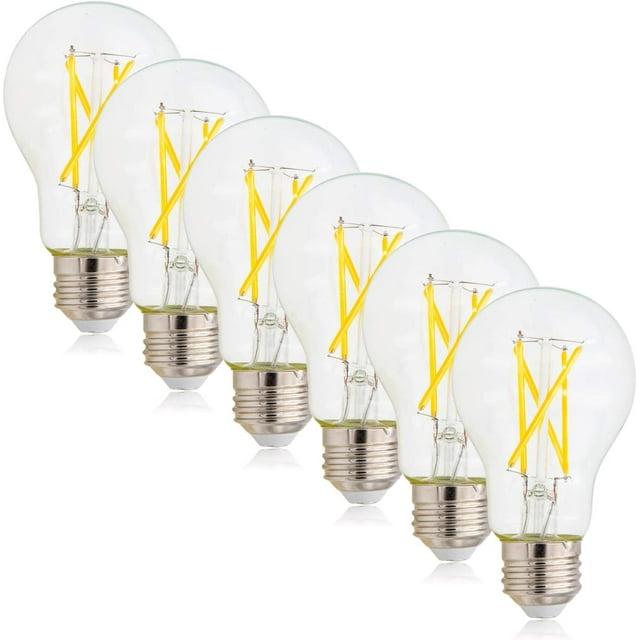 Maxxima Dimmable LED A19 Edison Light Bulb, 60 Watt Equal, 2700K Warm White 800 Lumens (6 Pack)
