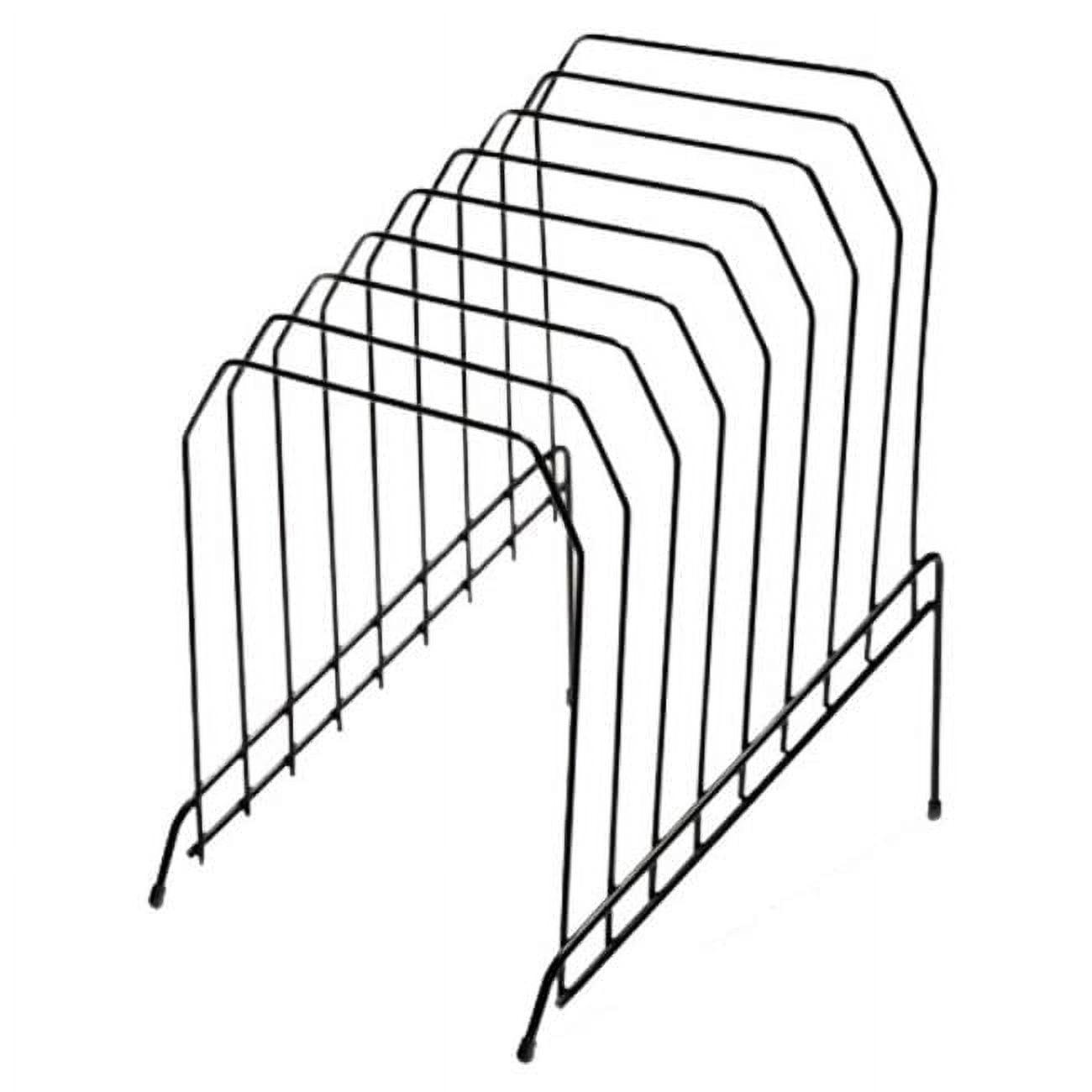 Black Wire Tiered File Sorter with 8 Sections