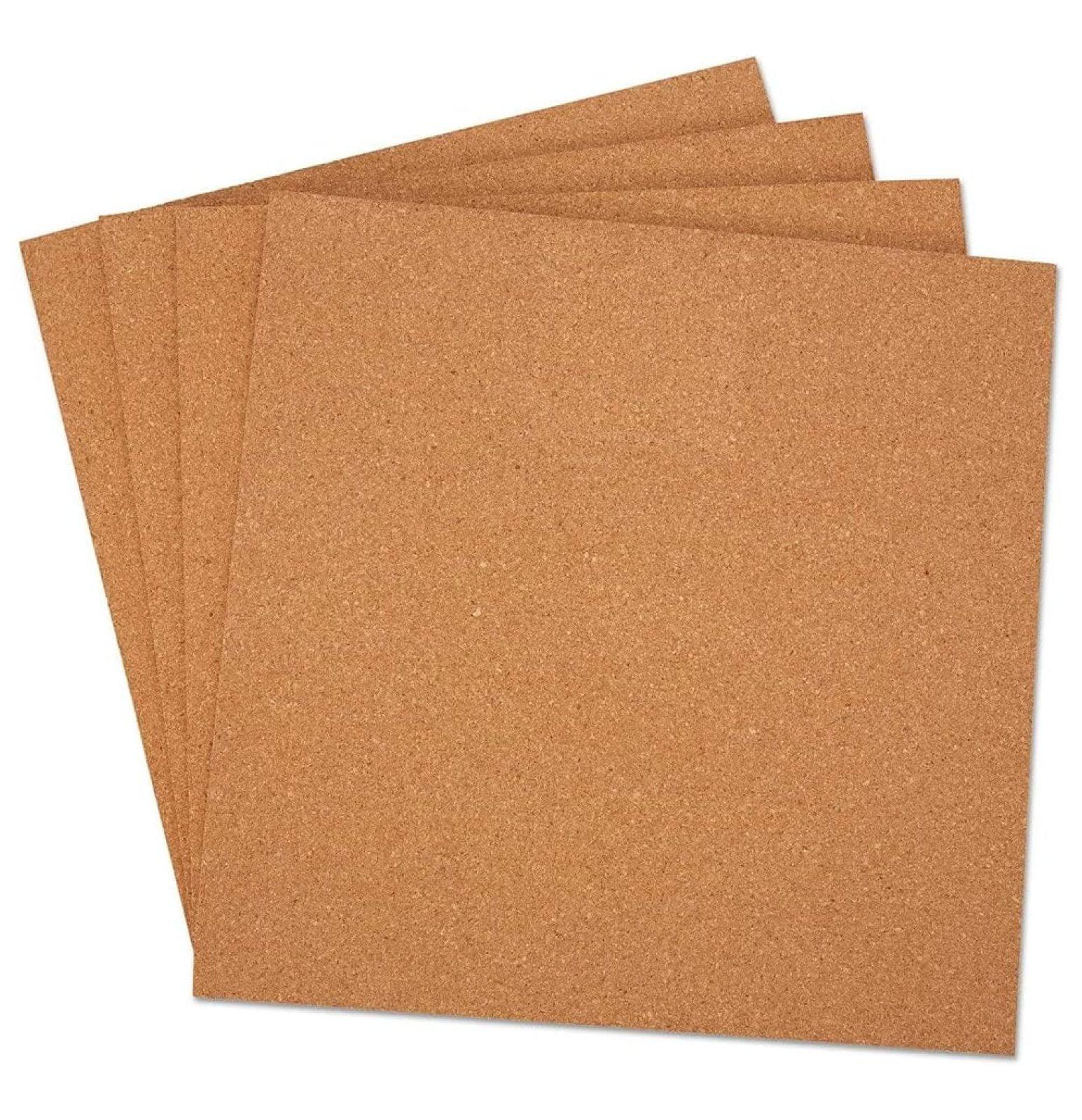 12 x 12 Light Brown Cork Tile Panels - Pack of 4