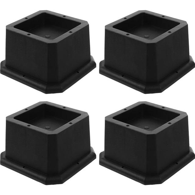 Furniture Risers 2 Inch Bed Risers Heavy Duty Adjustable Dorm Bed Lifts Risers Table Desk Chair Leg Extenders 4 Pack Black