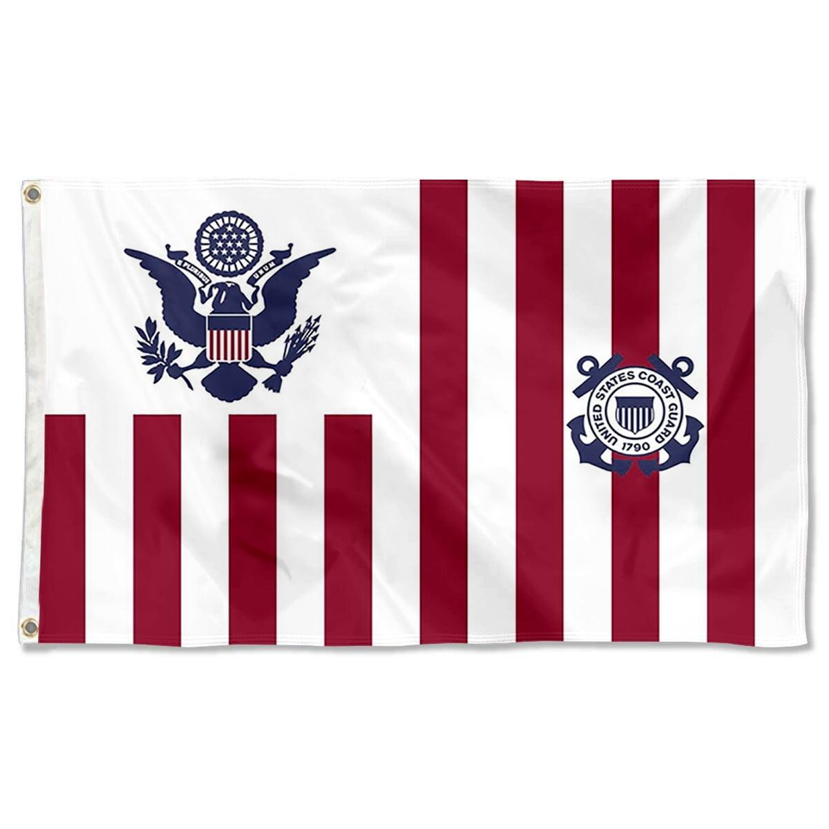 Anley 3x5 Foot Ensign of the Coast Guard Flag - USCG Ensign United States Military Flags