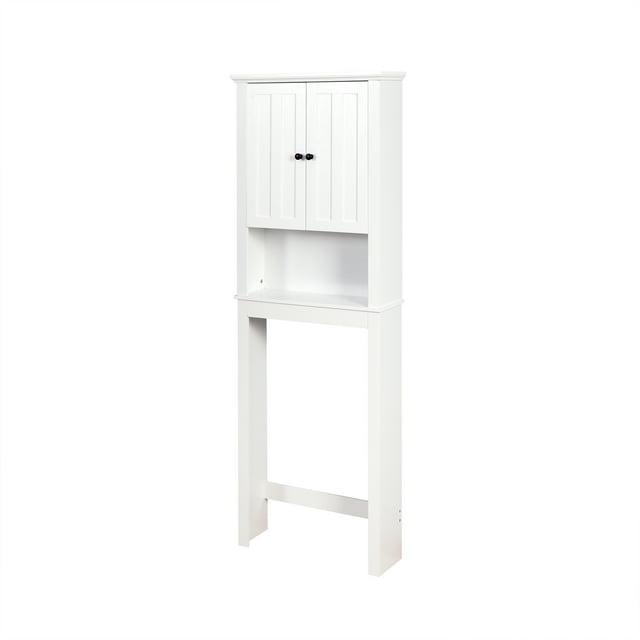 HLILish Bathroom Wooden Storage Cabinet Over-The-Toilet Space Saver With A Adjustable Shelf 23.62X7.72X67.32 Inch
