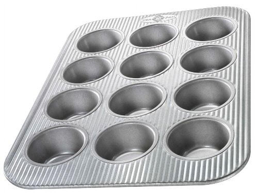 USA Pan 6-Cup Muffin Pan, Nonstick, Aluminized Steel, 1.375-inch per cup