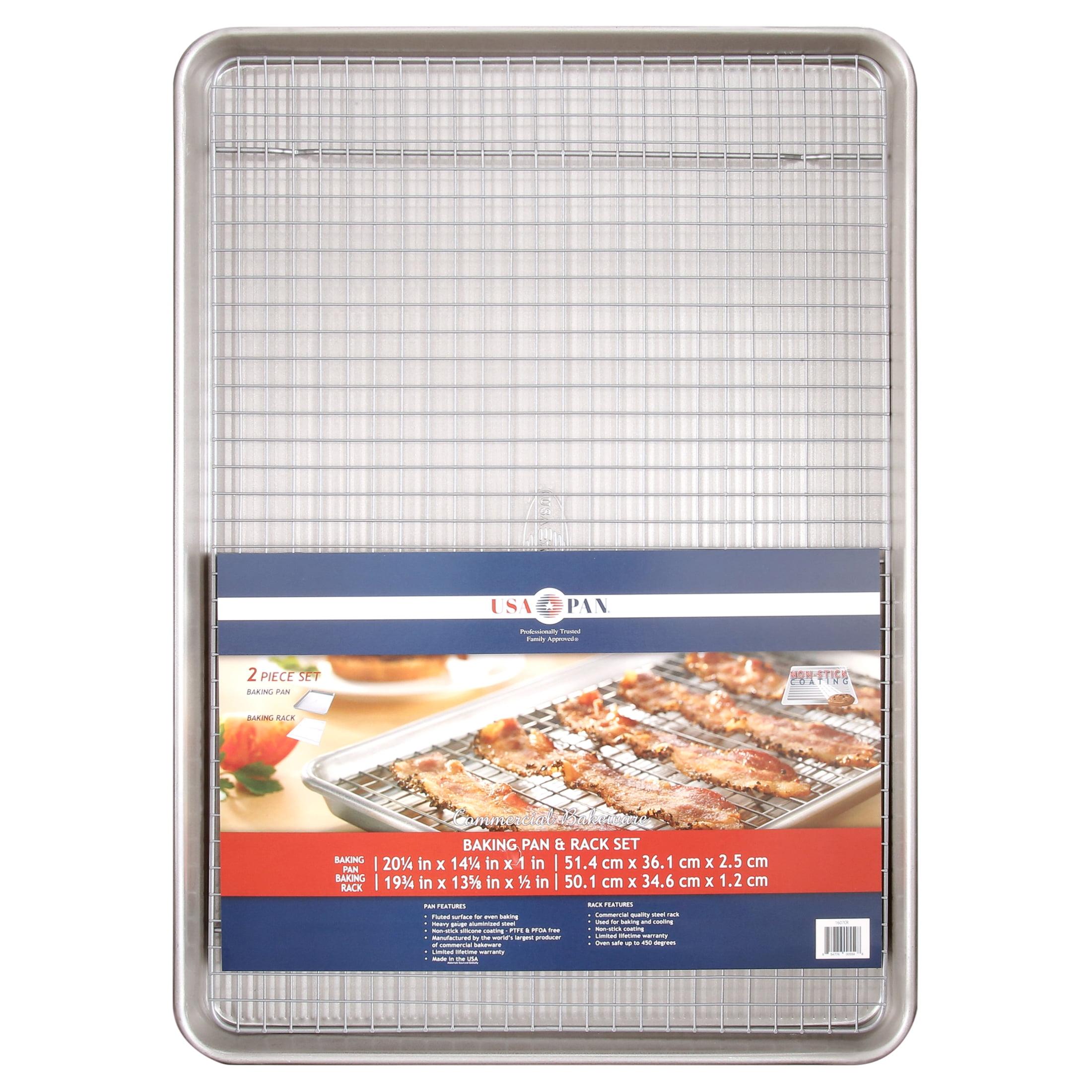 USA Pan Extra Large Nonstick Sheet Pan and Cooling Rack Set