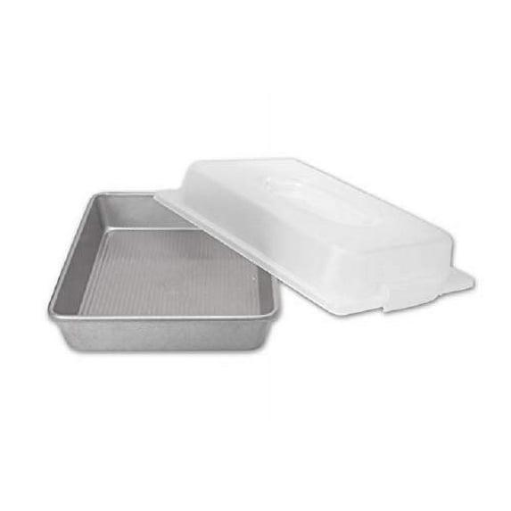 USA Pan Bakeware Nonstick Rectangular Pan with Lid, 9x13-Inches