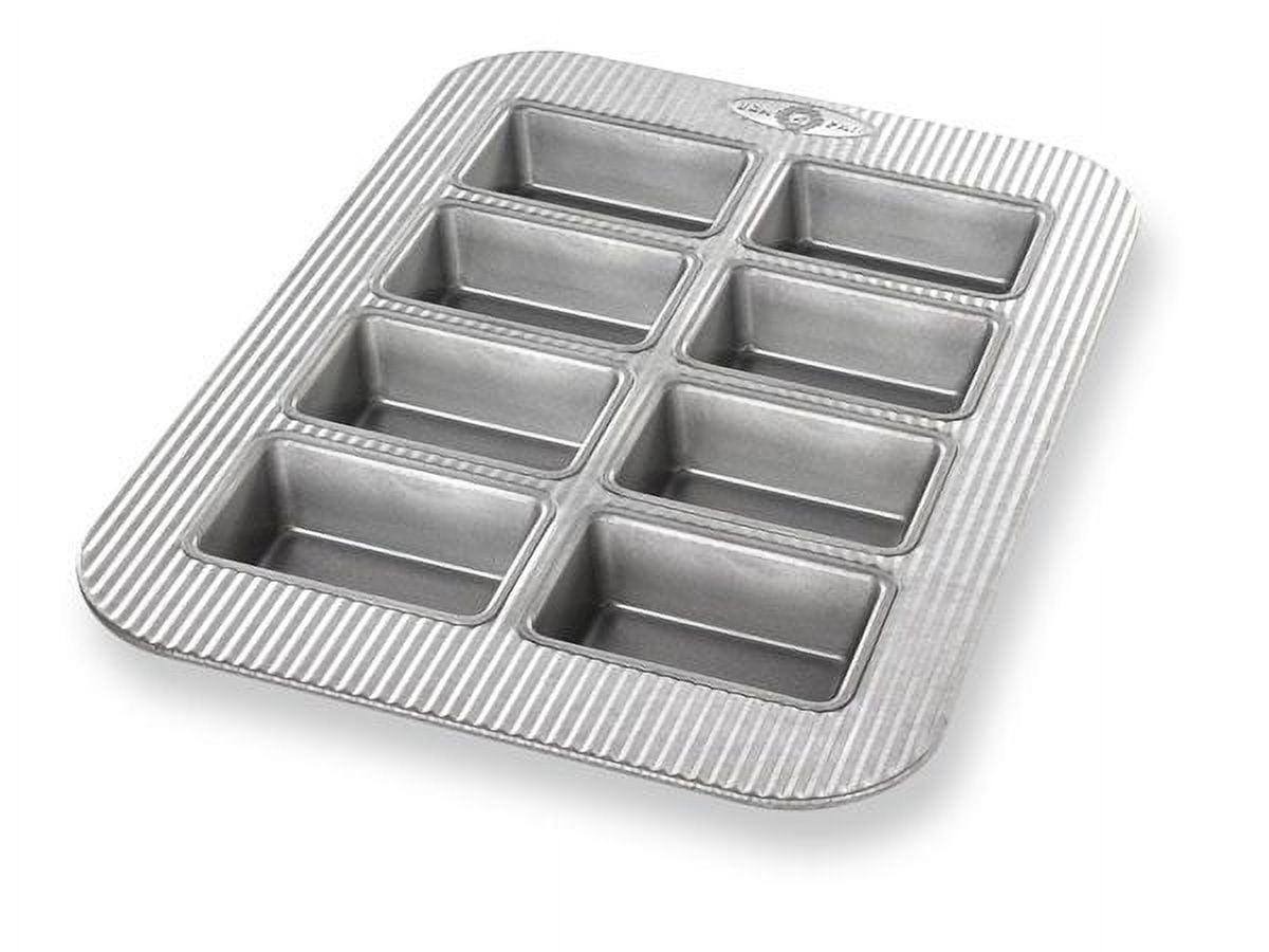 USA Pan Nonstick Aluminized Steel 8-Well Mini Loaf Pan