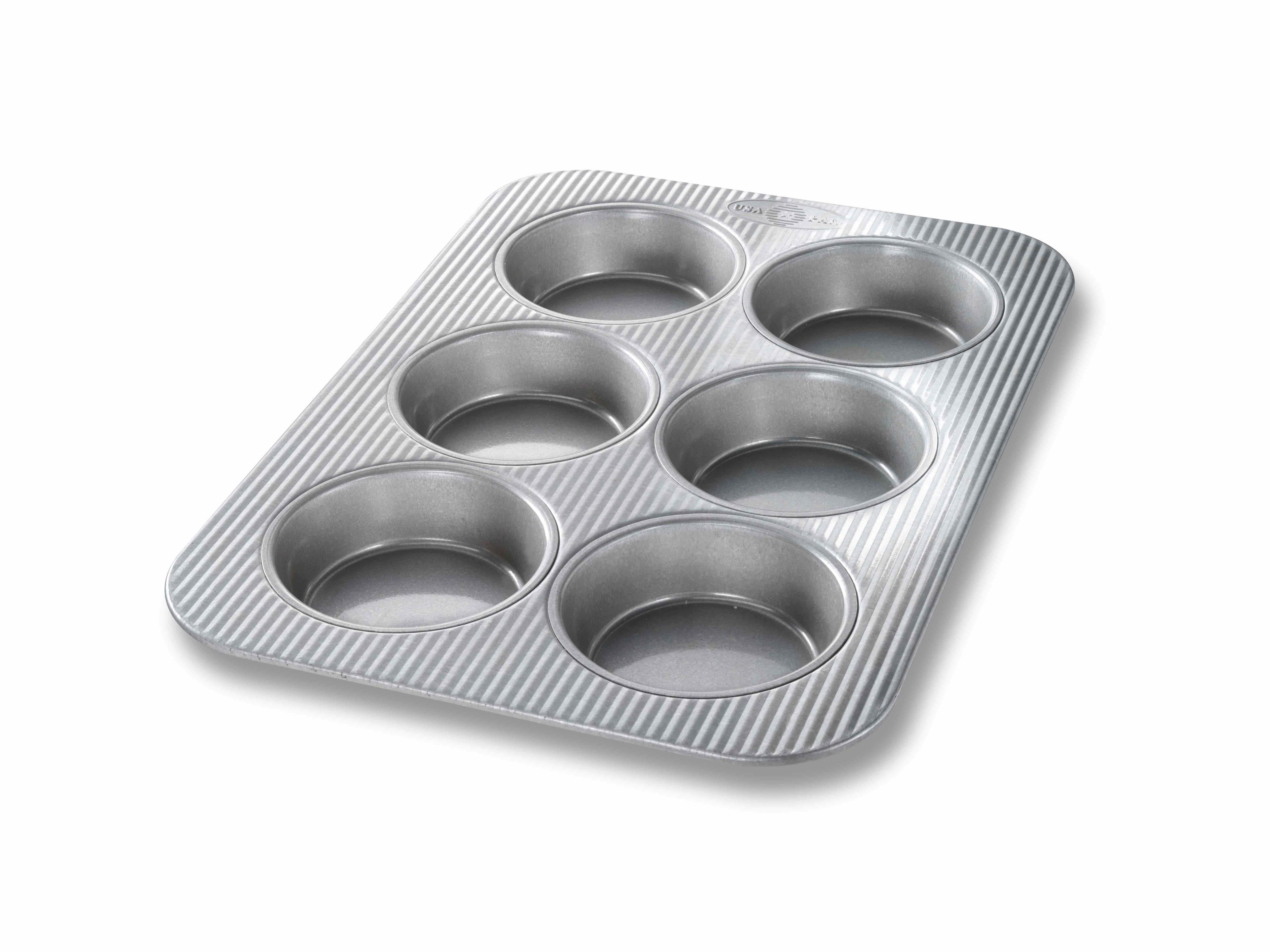 Nonstick Silicone 6-Well Mini Round Cake Pan