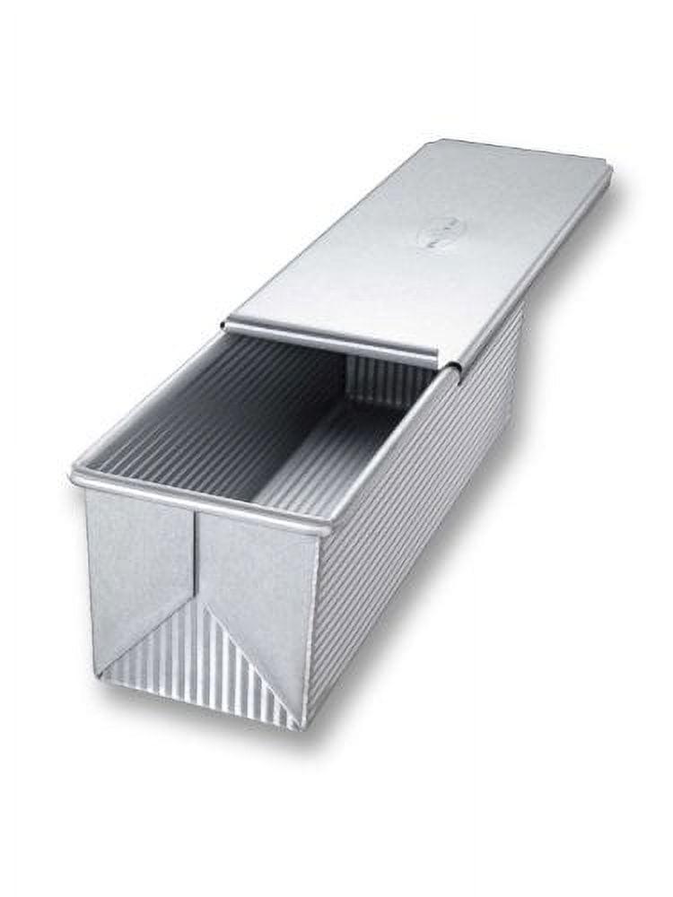 13" Silver Nonstick Aluminized Steel Pullman Loaf Pan with Lid