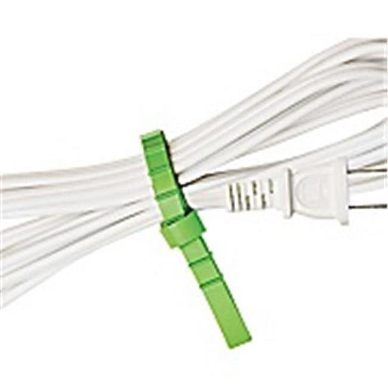 White 12' Expandable Rubber Flexi Cable Wrap