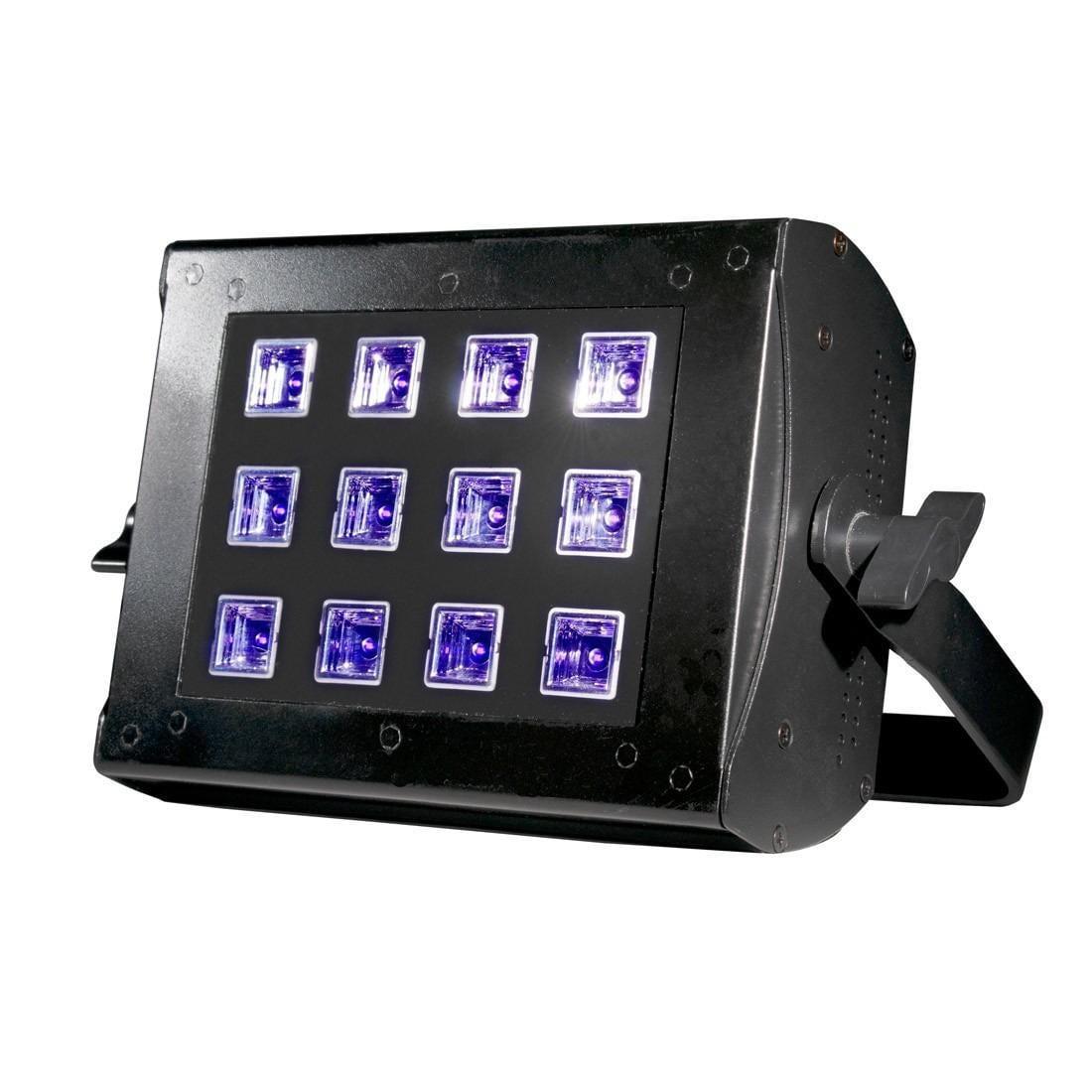 Black 12 x 3W UV LED Strobe Light Panel