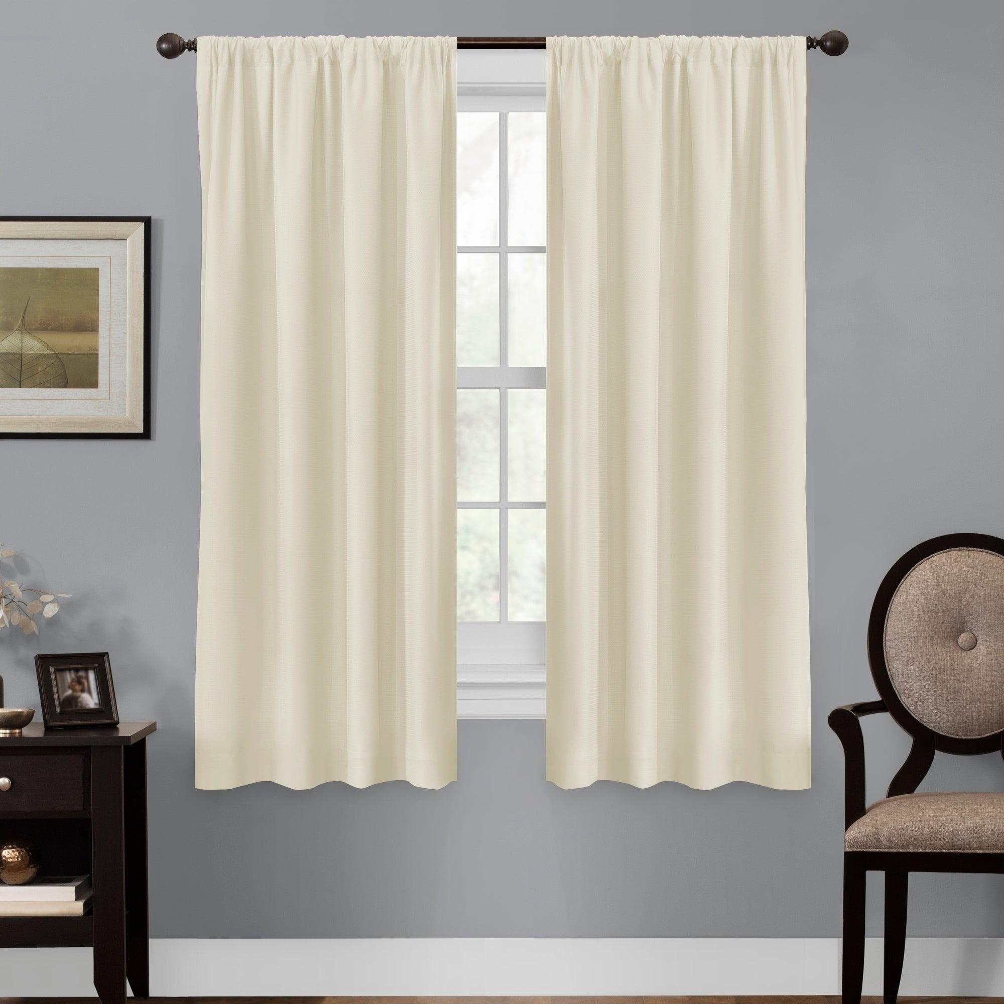 Linen Blackout Rod Pocket Window Curtain Panel