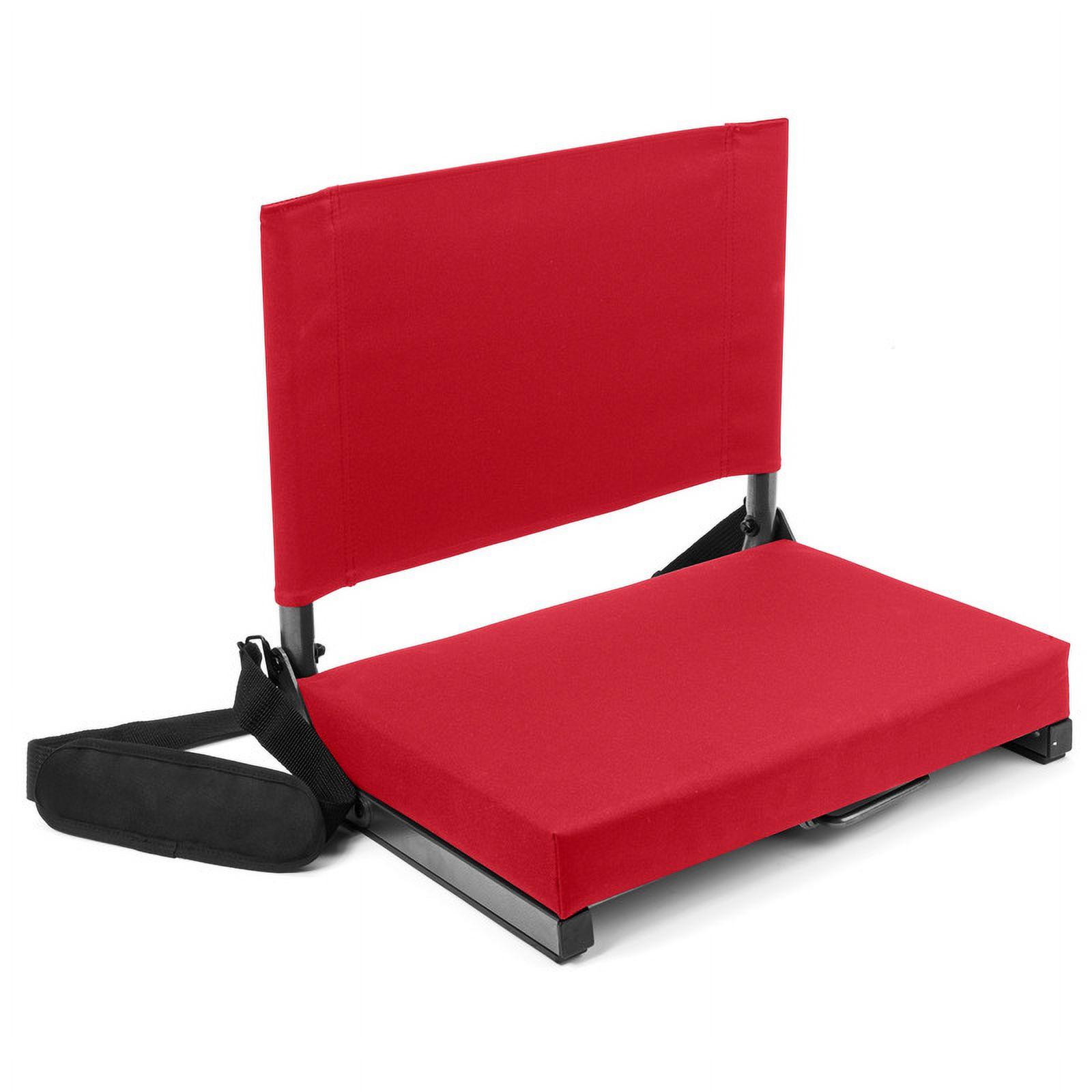 Cascade Mountain Tech Ultra-Padded Stadium Seat for Bleachers, Red