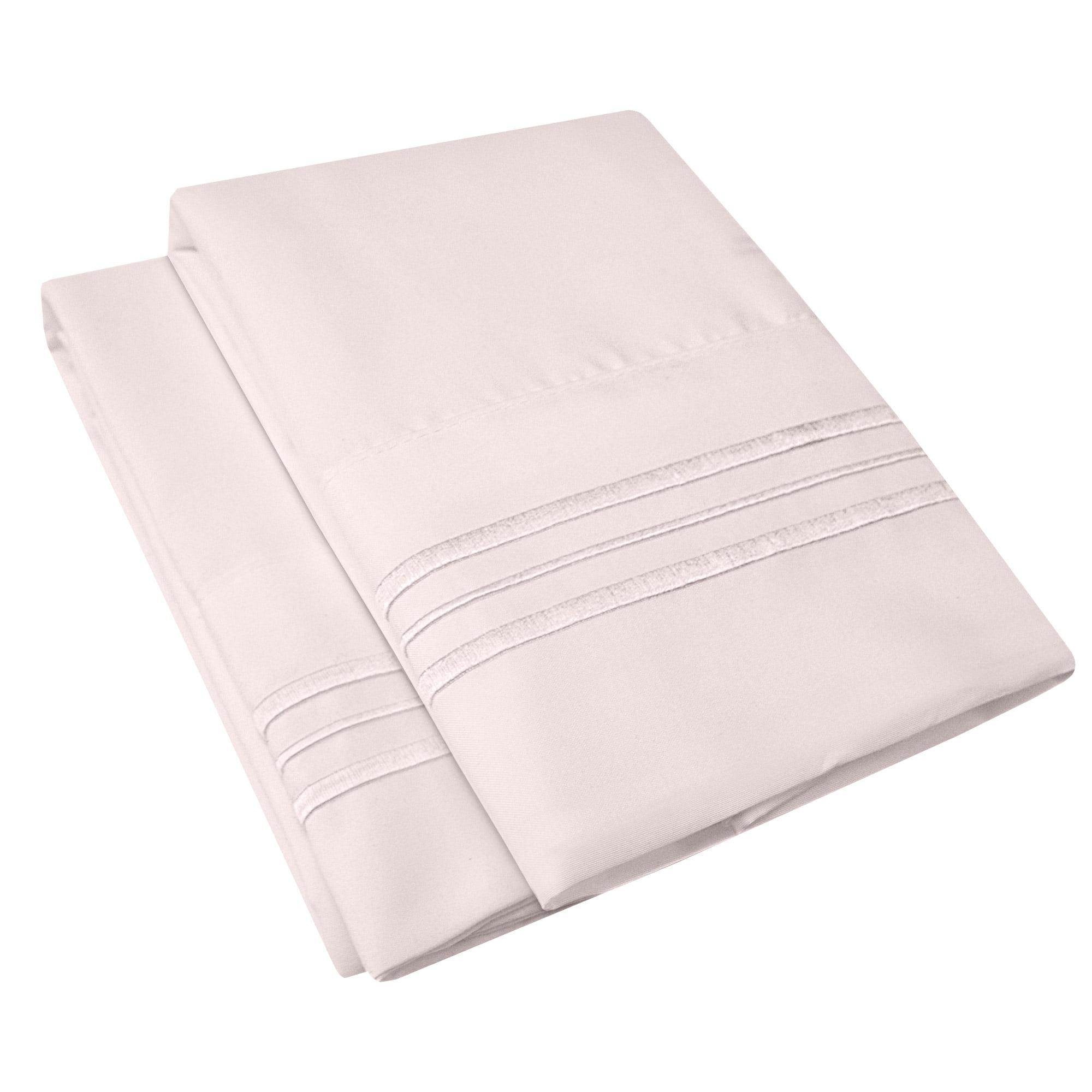 Pale Pink Embroidered Microfiber Standard/Queen Pillowcases