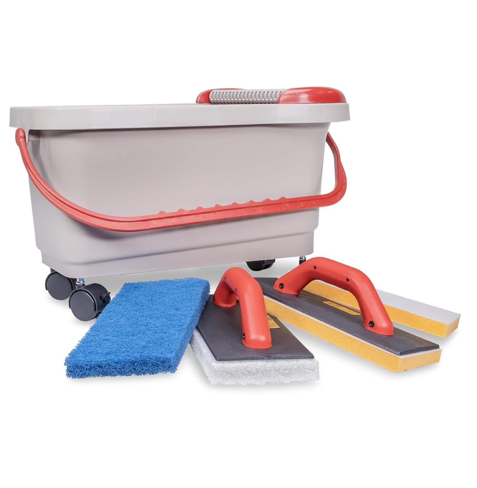 Ultra Grouting System with Grey Bucket and Red Handles