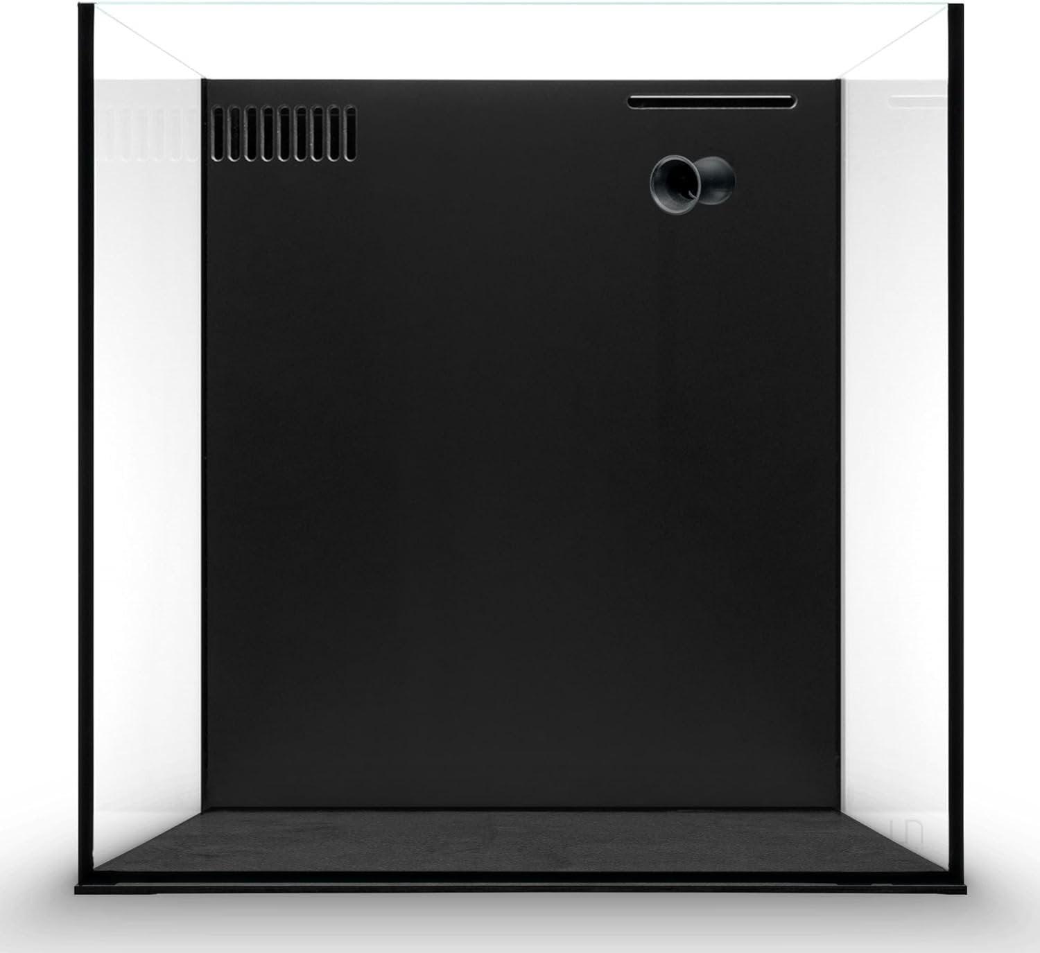Ultum Nature Systems Dual All in One Complete Rimless Aquarium for Freshwater & Saltwater Tanks, Triple-Chamber Filter System Included, Integrated Fish Tank Kit w/Sleek Design - 11 Gallon, 35A, Black