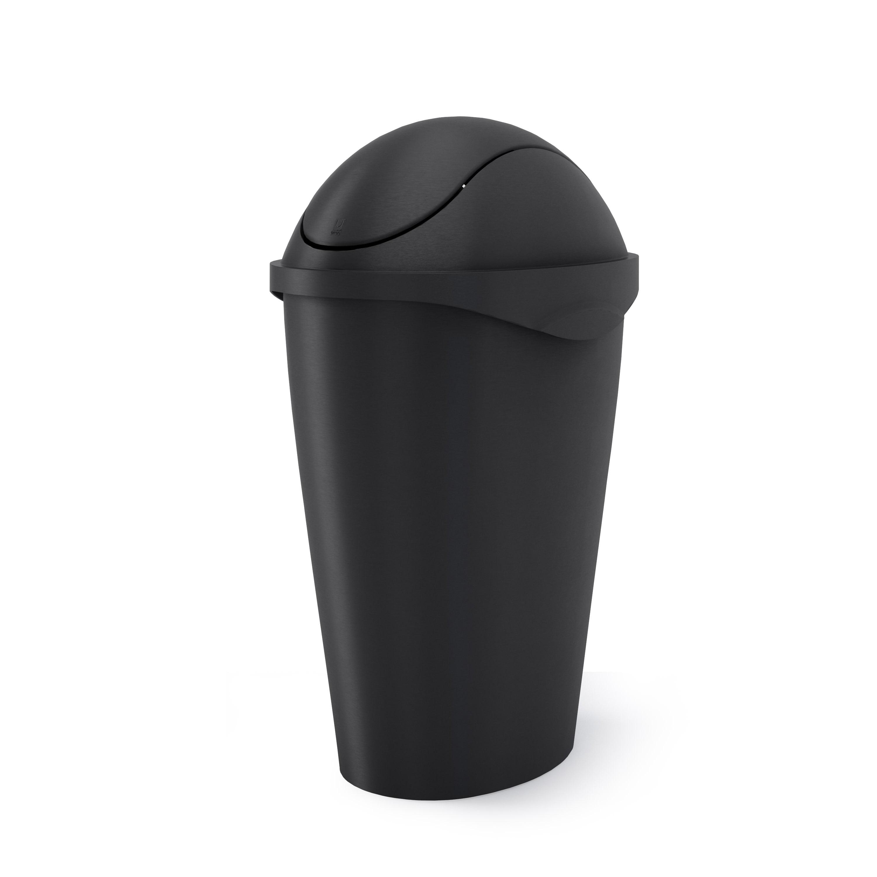 Black 13-Gallon Swing-Top Kitchen Trash Can