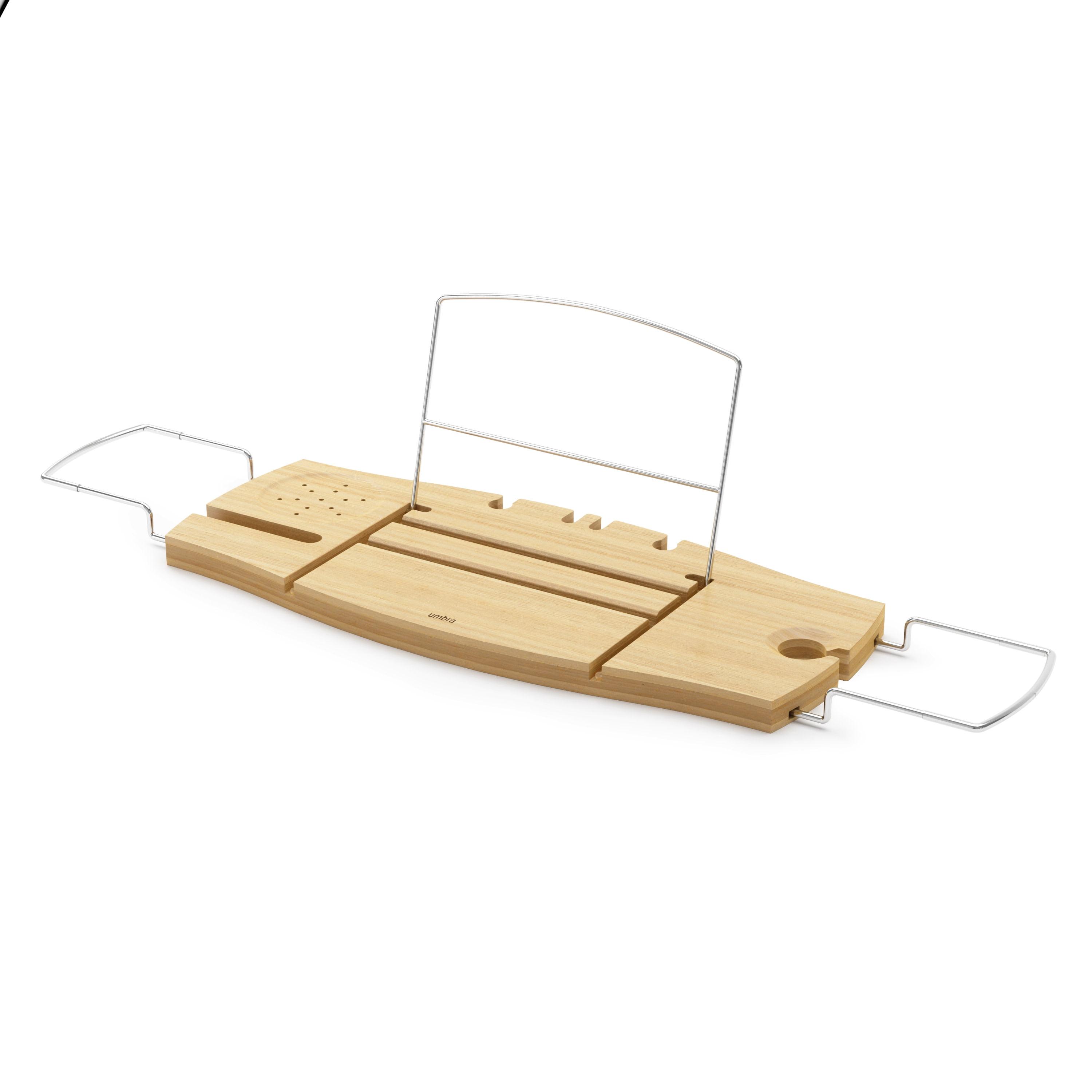 Umbra Aquala Extendable And Adjustable Bamboo Bathtub Caddy