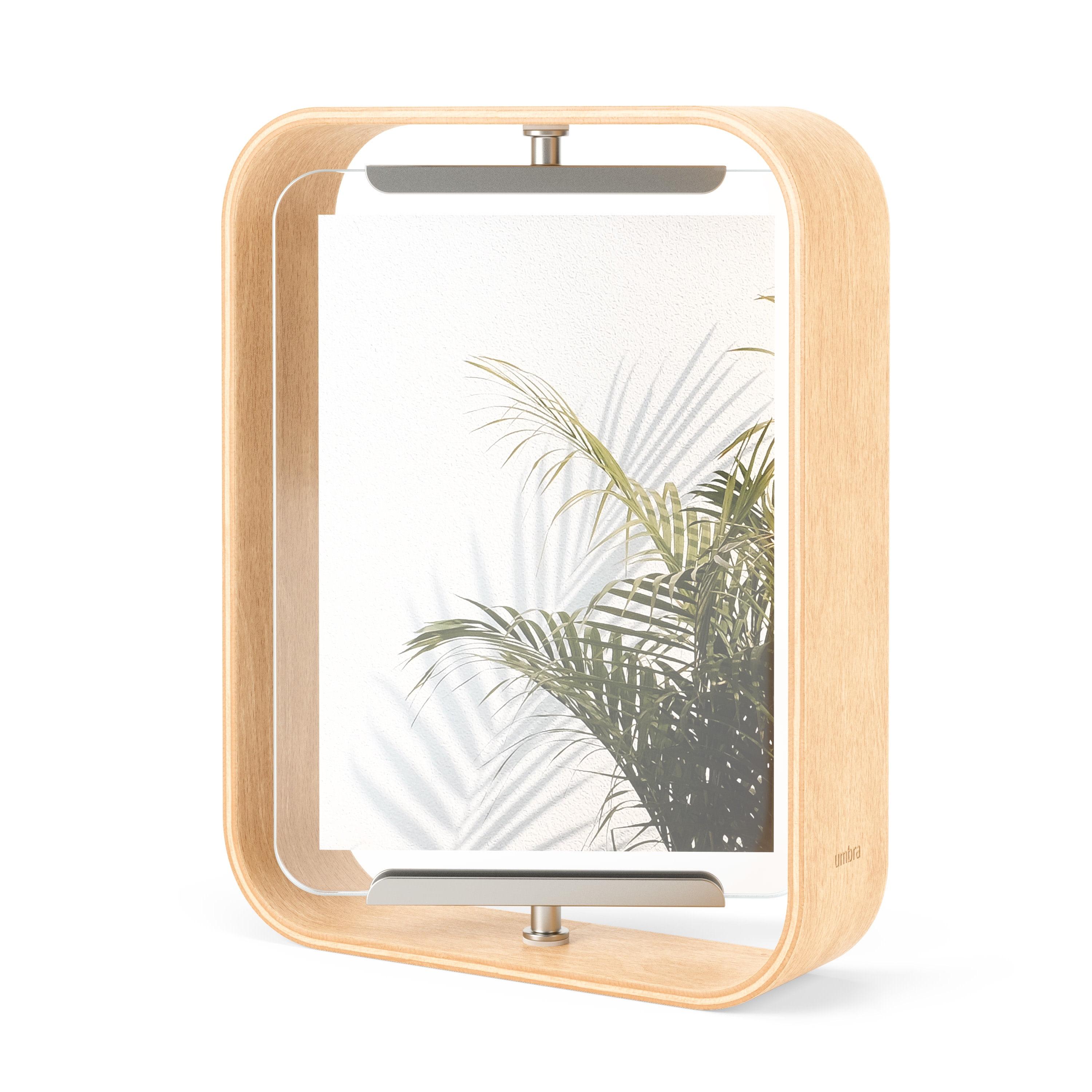 Natural Beechwood Double-Sided Rotating Picture Frame